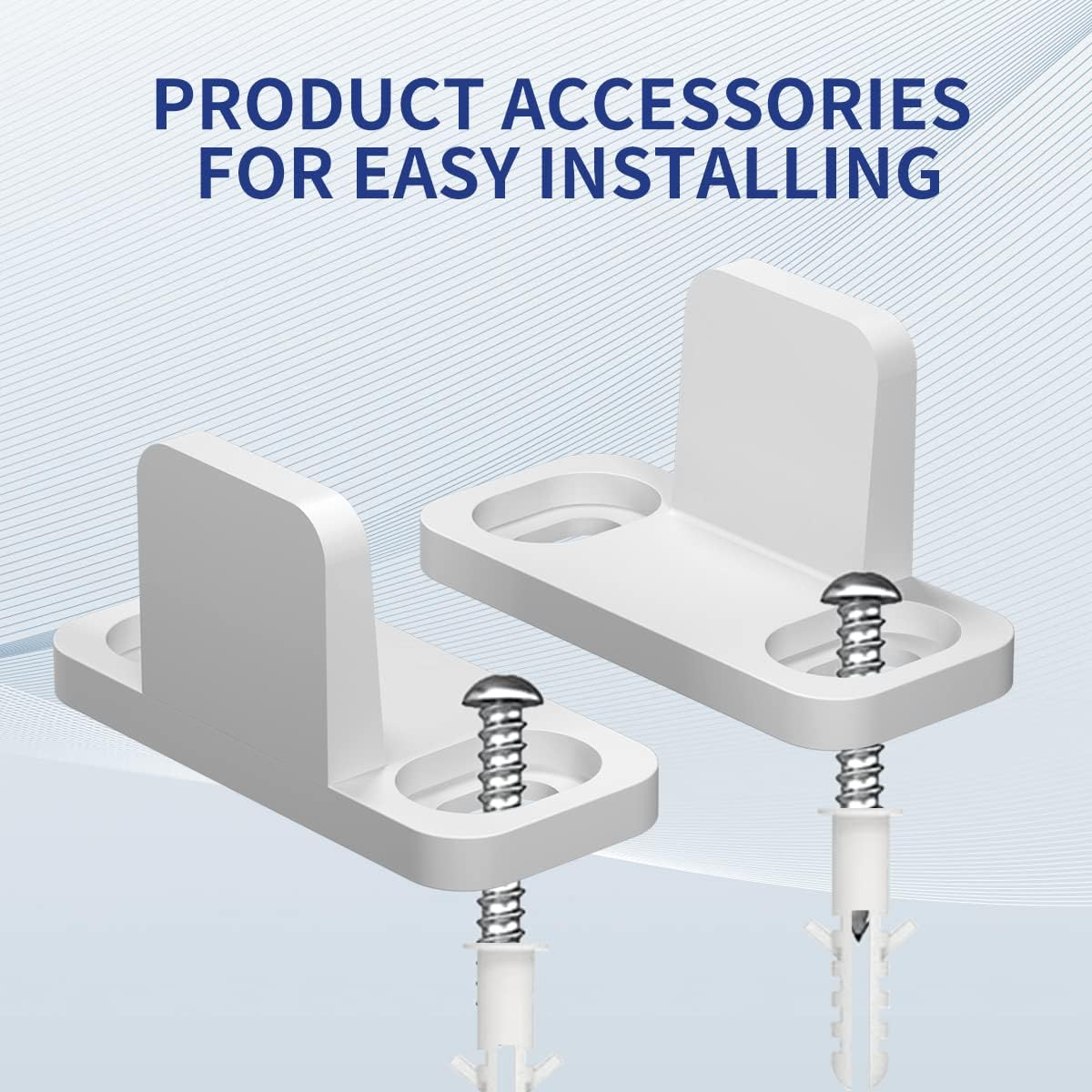 Sliding Barn Door Floor Guide,Floor Mounted Bottom T- Guides， Adjustable Barn Door Floor Guide，Plastic T Shape Track Guide，White(4Pk) - Plastic-White(4Pk) image number 1