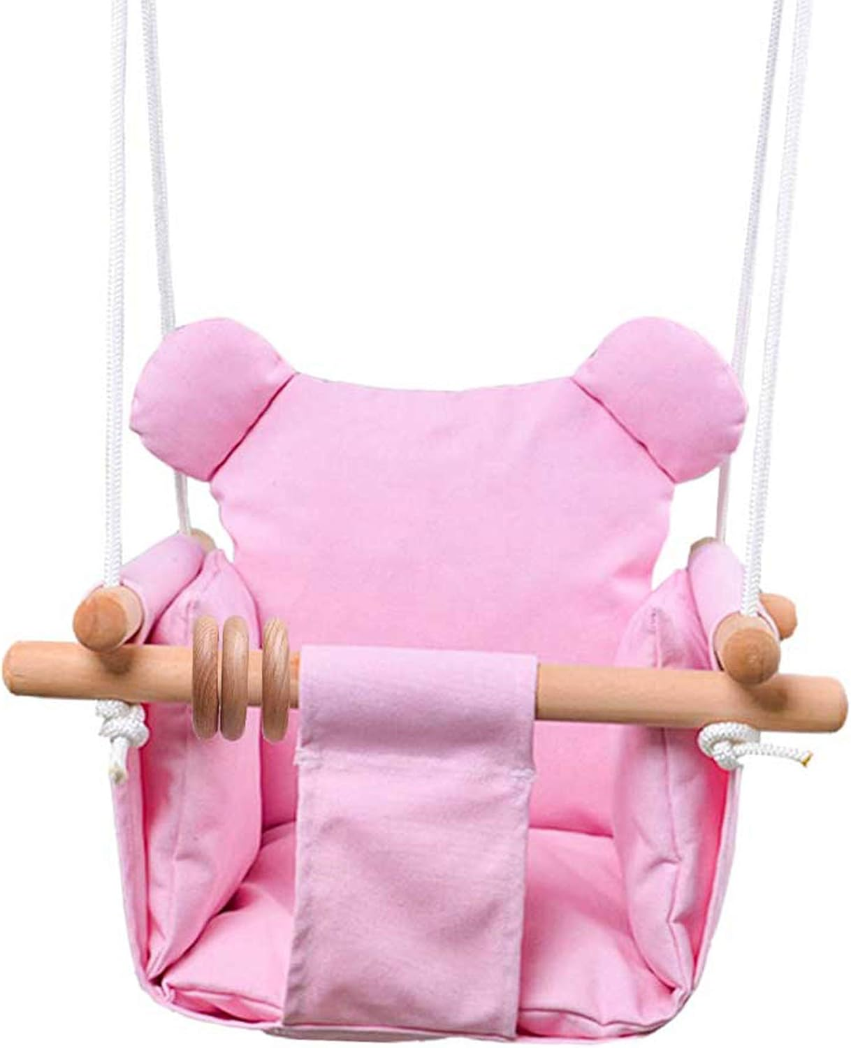 Baby Canvas Hanging Swing Seat Toddler Secure Indoor & Outdoor Baby Hammock Toy Pink image number 2