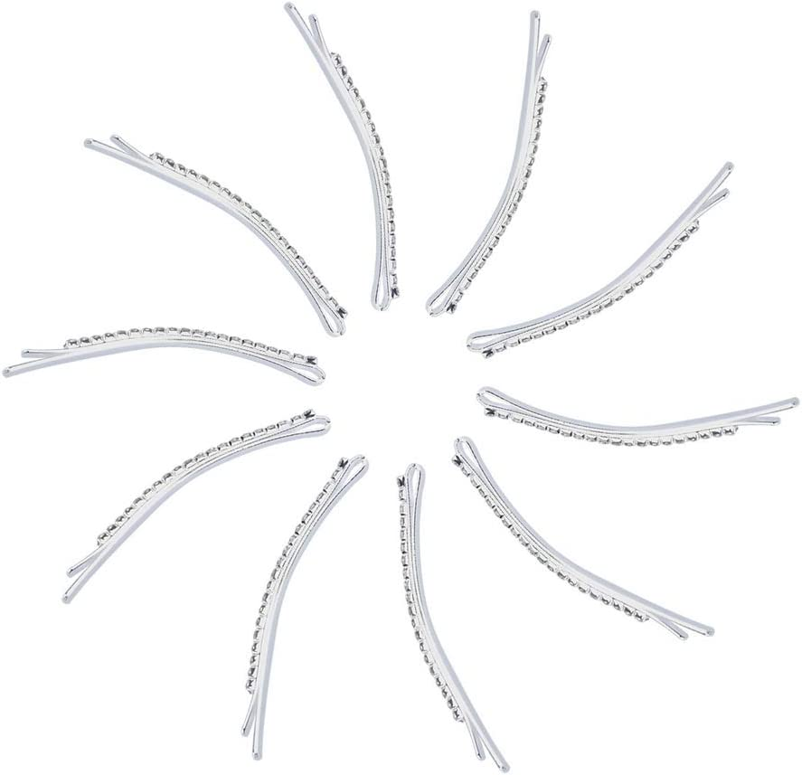 Soochat Rhinestone Bobby Pins Diamond Bobby Pins Crystal Hair Clips Decorations for Lady Women Girls 10 Pcs image number 1