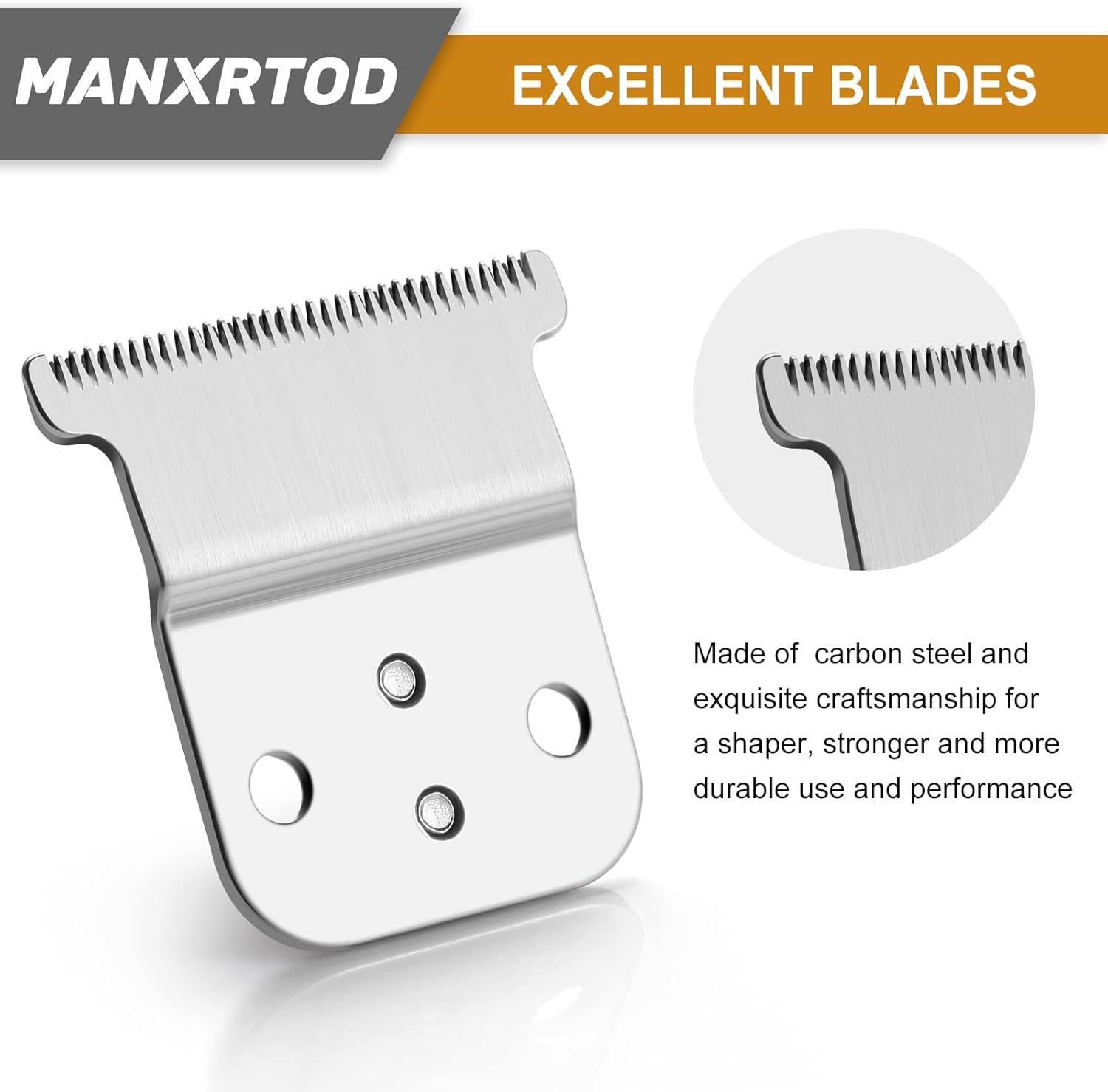 Replacement Blade for Andis Slimline Pro Li D8 Trimmer, 32105 Stainless-Steel Deep-Tooth T Blade Compatible with Andis Slimline Pro Li D8/D7 - Close & Sharp Cutting, Zero-Gapped Blade - Silver image number 4