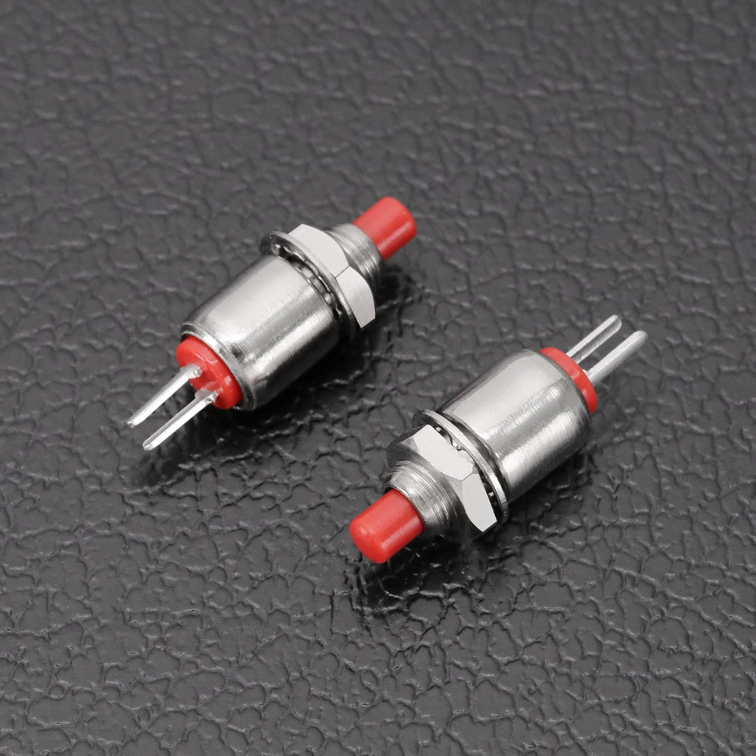 5Pcs 2Pin Microminiature Momentary Button DS-402 Mini Push Button Switch Micro Lockless Momentary Switch Off-(On) SPST 125V 1A 5Mm, Red image number 2