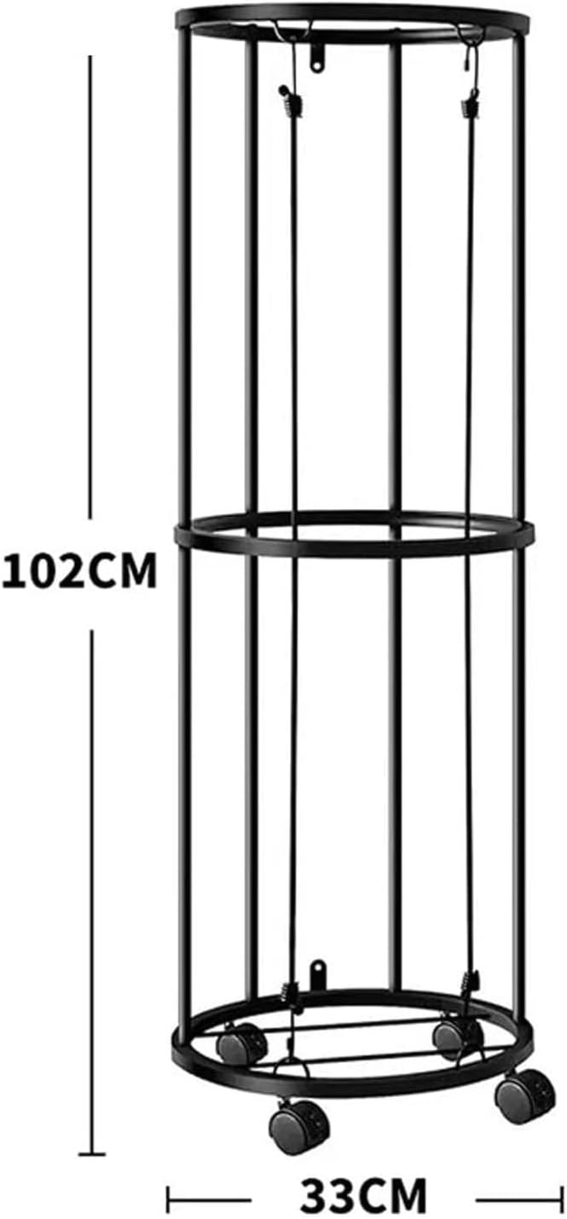 Garage Ball Storage Rack, Rolling Basketball Holder, Ball Cage Storage Rack for Basketball, Football, Volleyball, Space-Saving Sports Ball Storage Organizer for Garage & Home