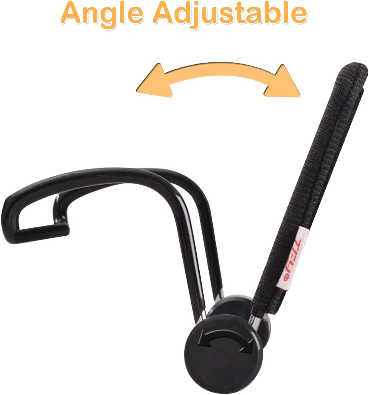 TFY Universal Car Headrest Mount Holder with Angle- Adjustable Holding Clamp for 7-9 Inch Swivel Screen Portable DVD Players, Black image number 3