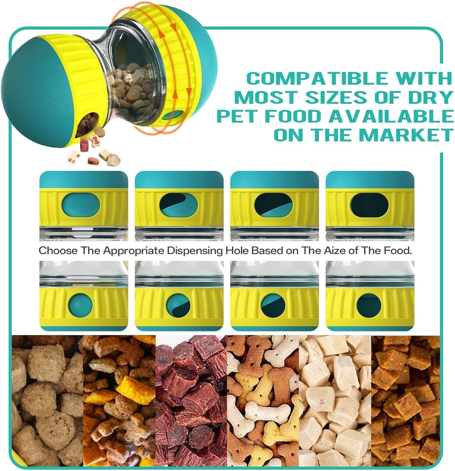 Dog Puzzle Toy Adjustable Treat Dispensing Interactive Enrichment Toy &ndash; Dog Toys for Boredom and IQ Training, Interactive Dog Enrichment Puzzle Ball and Slow Feeder image number 4