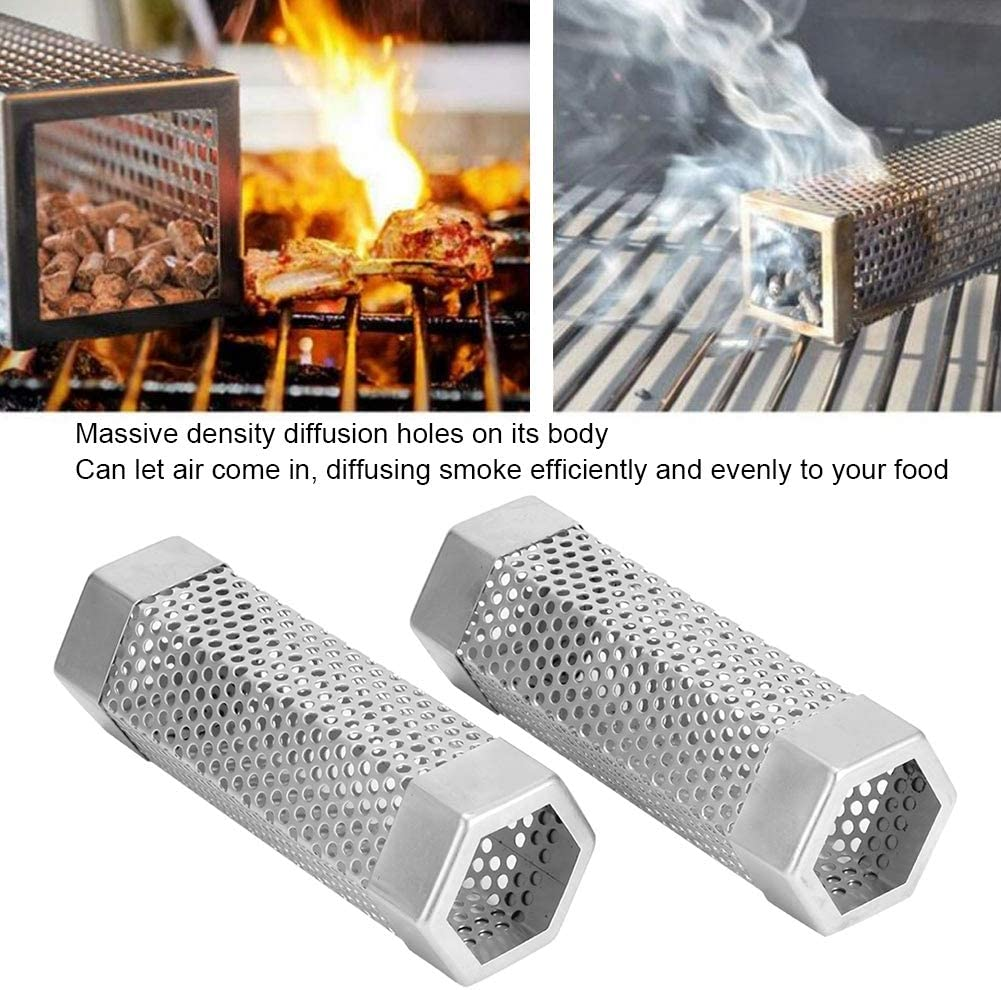 Joyzan Pellet Smoker Tube, Pellets Smoker Box Portable BBQ Smoking Generator Stainless Steel Grilling Tool 5 Hours of Additional Billowing Hot or Cold Smoke for All Electric Gas Charcoal Grill Smokers image number 3