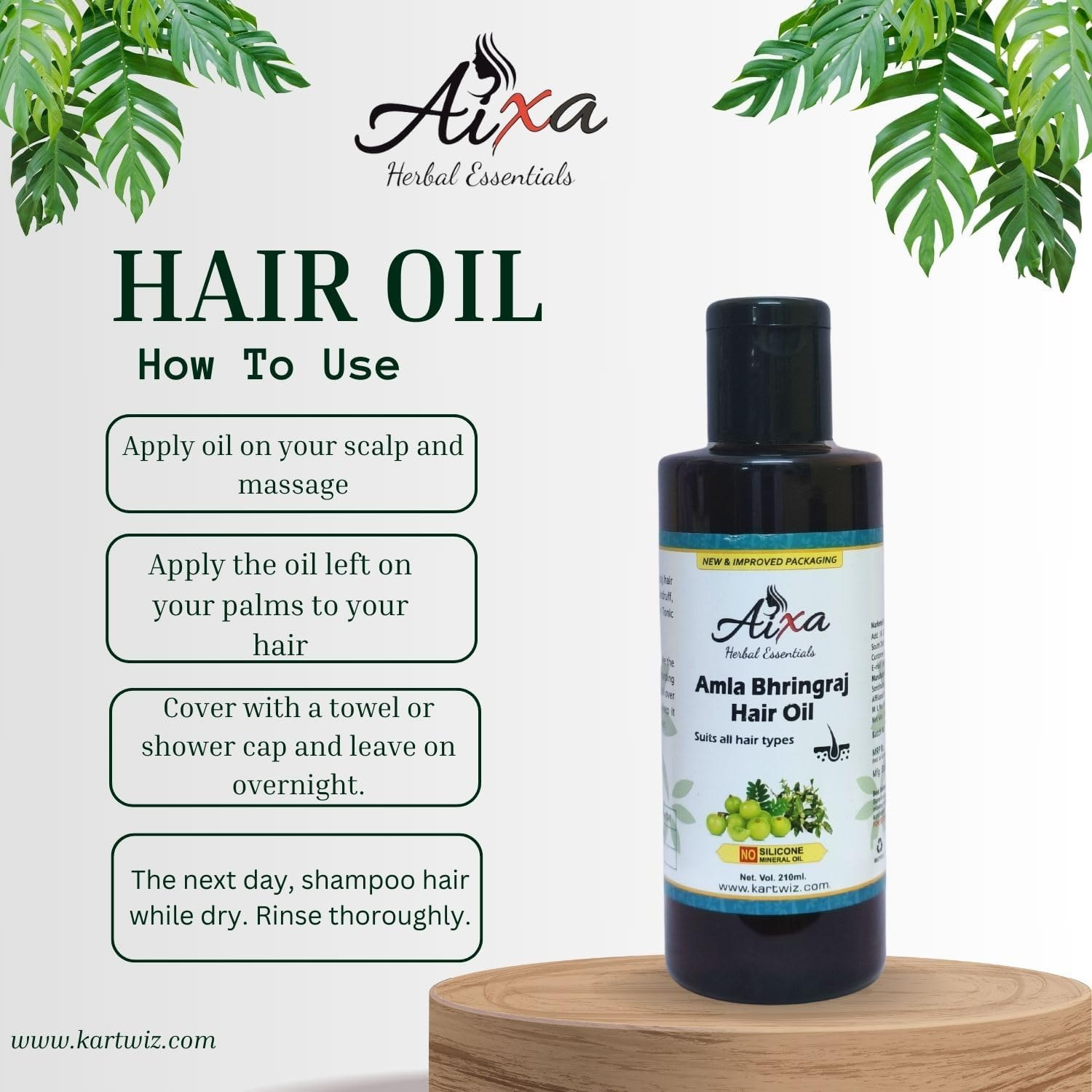 Aixa Herbal Khadi Natural Amla & Bhringraj Hair Oil, 420 Ml image number 5