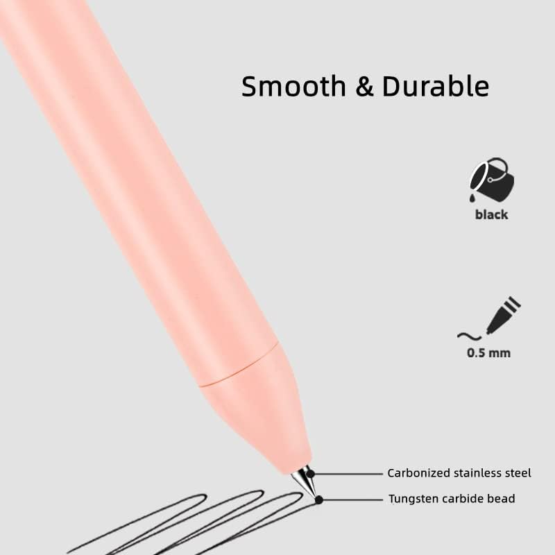 Deli NUSIGN Retractable Black Gel Pens Set of 5, 0.5 Mm image number 3