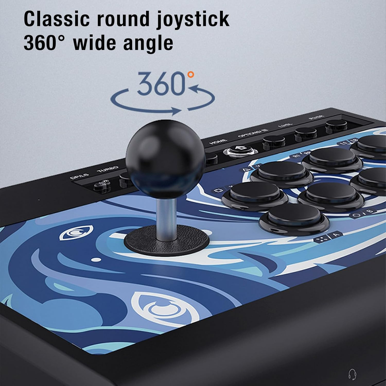 Fighting Stick Controller, DP LS Two Modes Fight Stick Joystick, 360&deg; Wide Angle Game with Non Slip Rubber Base, for for for Lite, PC image number 1