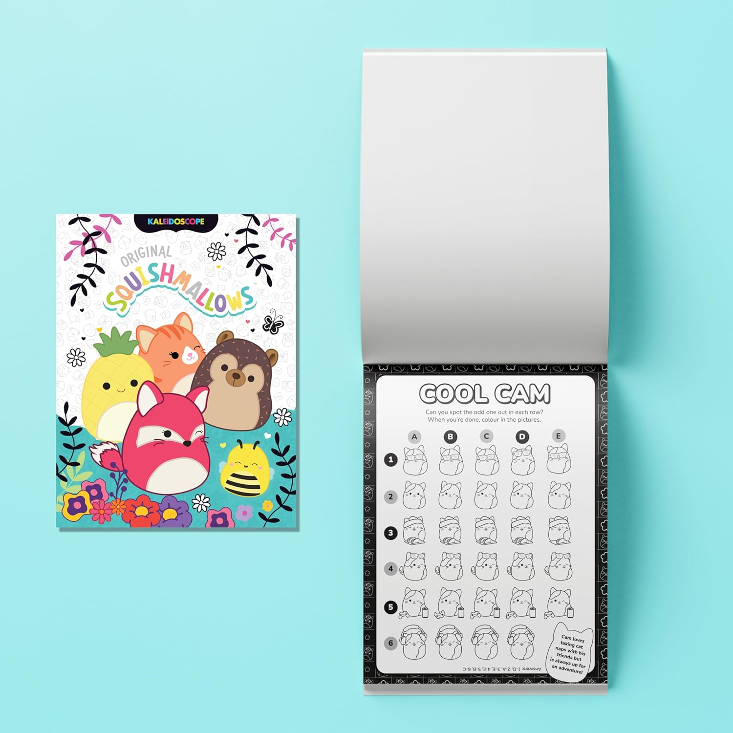 Kaleidoscope Colouring Kit Squishmallows - 64-Page Activity Book with 6 Markers and 50+ Stickers image number 2