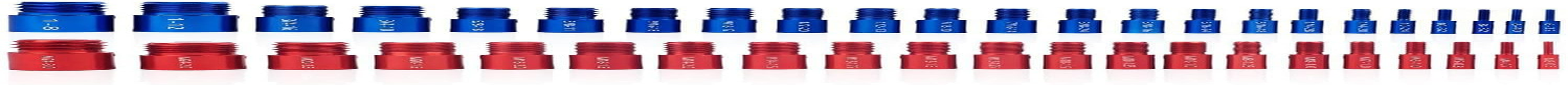 44Pcs Nut and Bolt Thread Checker, Carbon Steel Identifier Thread Gauges Set with Storage Box, Standard SAE and Metric Sizes Individually Assembled Thread for Maintenance image number 2