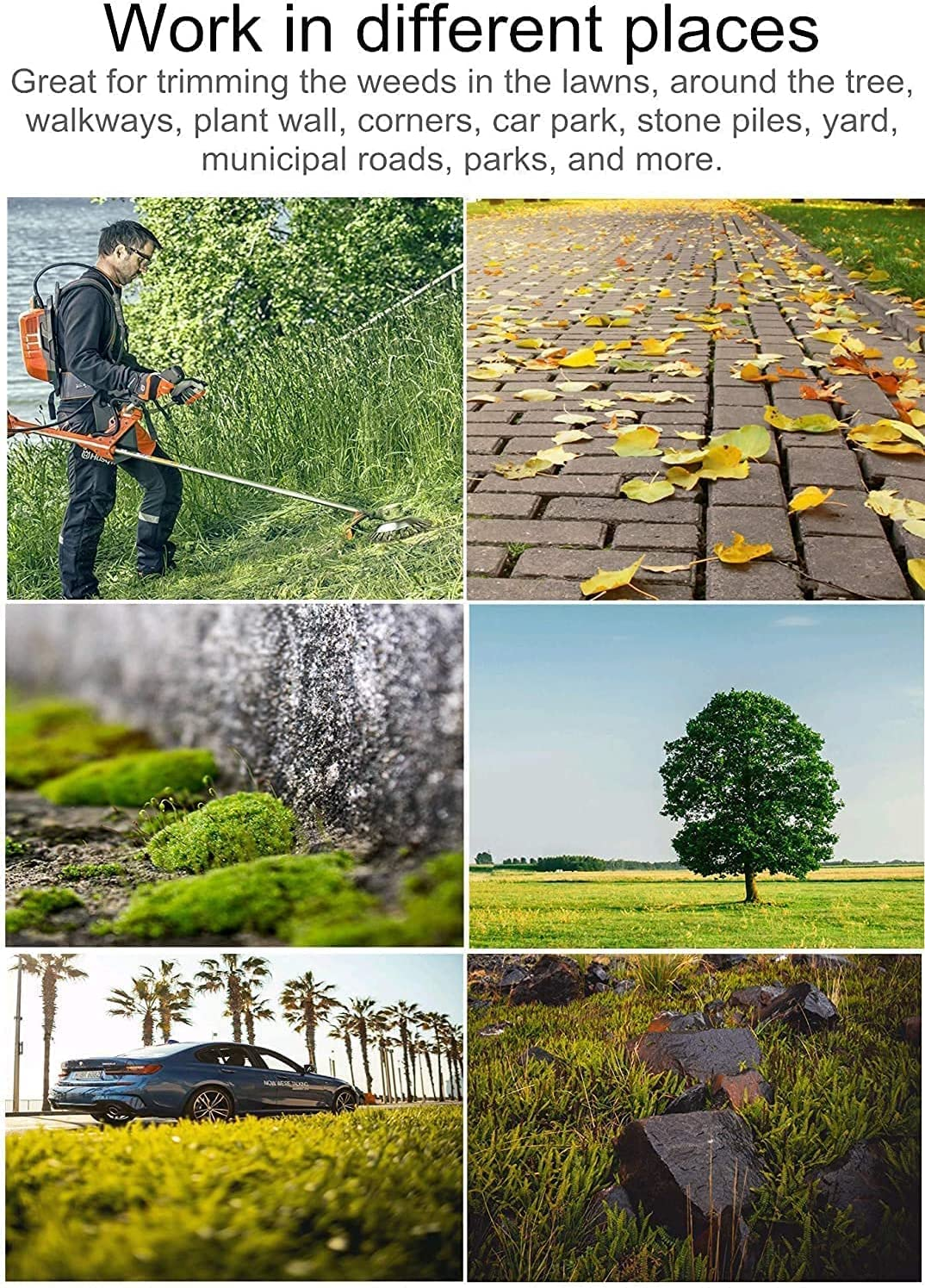 8 Inch Wire Brush Steel Weeding Tray Trimmer Head with Weeder Blade Adapter Kit for Lawnmower Brush Cutter Used for Fine Wire Trimmer Weeder Head Rust Removal image number 4