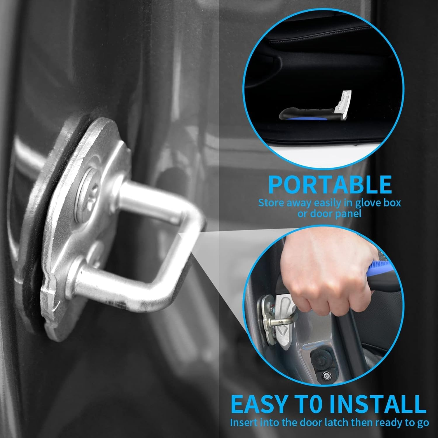 2Pcs Portable Vehicle Support Handle, Elderly Car Assist Handle Cane Automotive Door, Multi-Function Window Breaker Standing Mobility Aid for Elderly Car Emergency Tool, Supports up to 350 Pounds image number 2