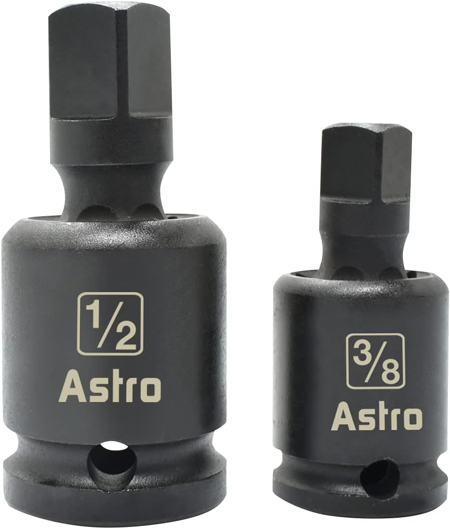Astro Tools 78342 3/8" & 1/2" Pinless Universal Joint Impact Adapters image number 1