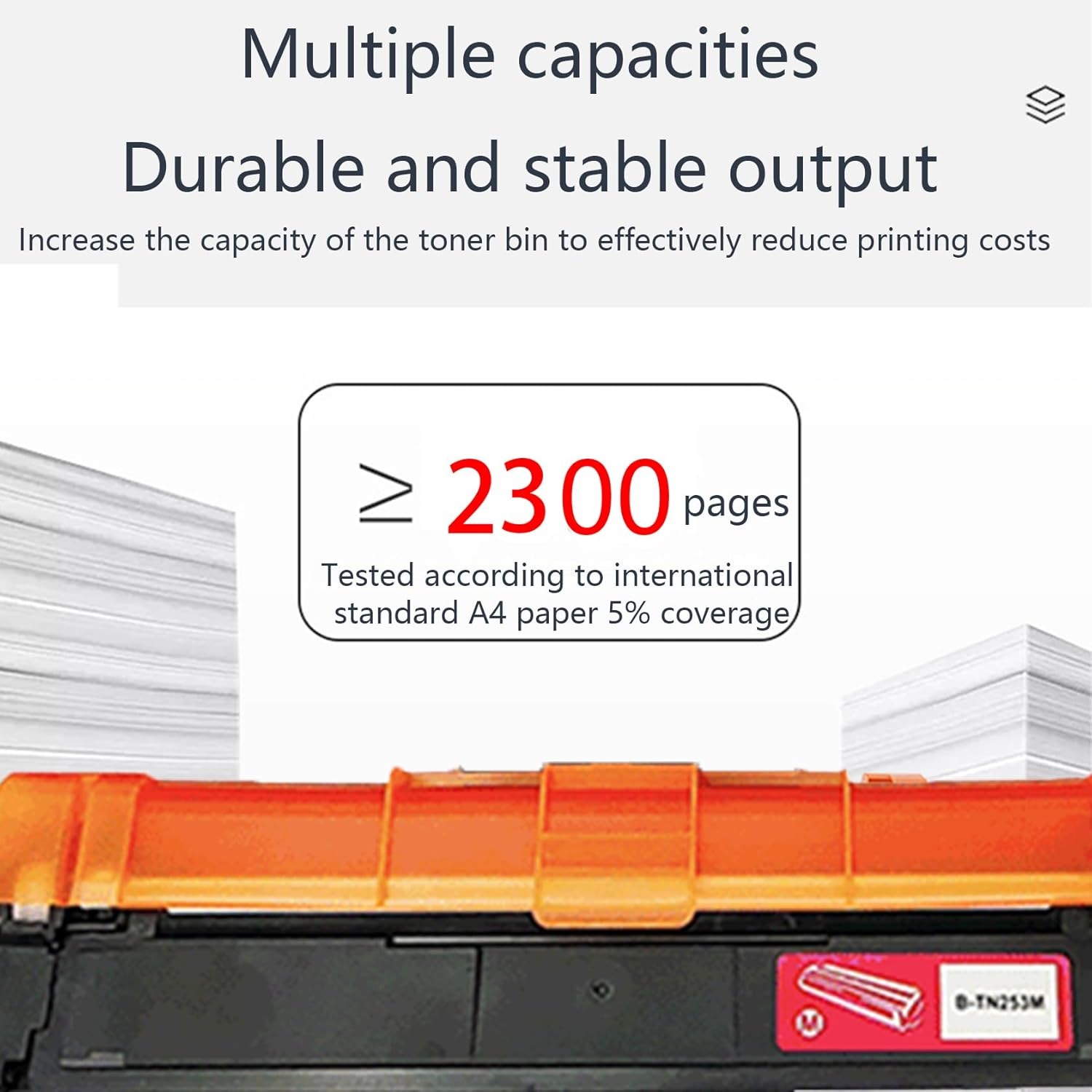 JOJOBE Planet TN-257M Compatible Toner Cartridge with Brother MFC-L3770CDW L3750CDW L3745CDW DCP-L3510CDW HL-L3270CDW L3230CDW , 2300 Pages per Cartridge Magenta image number 1