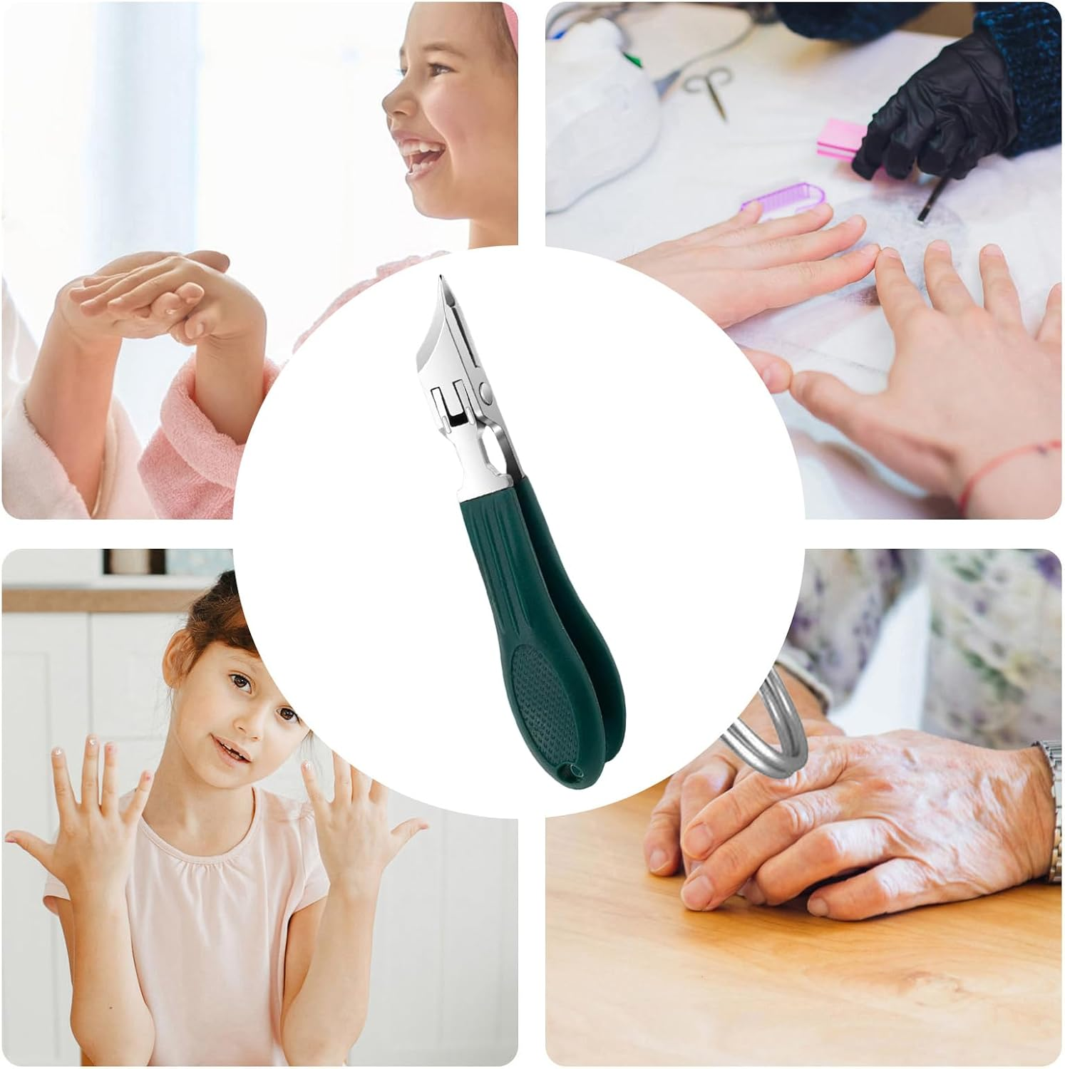 Nail Clippers - Thick Toenails Trimmer,Heavy-Duty Ergonomic Splash-Proof Nail Clippers for Salon, Travel, Home, Men Toddler Women image number 2