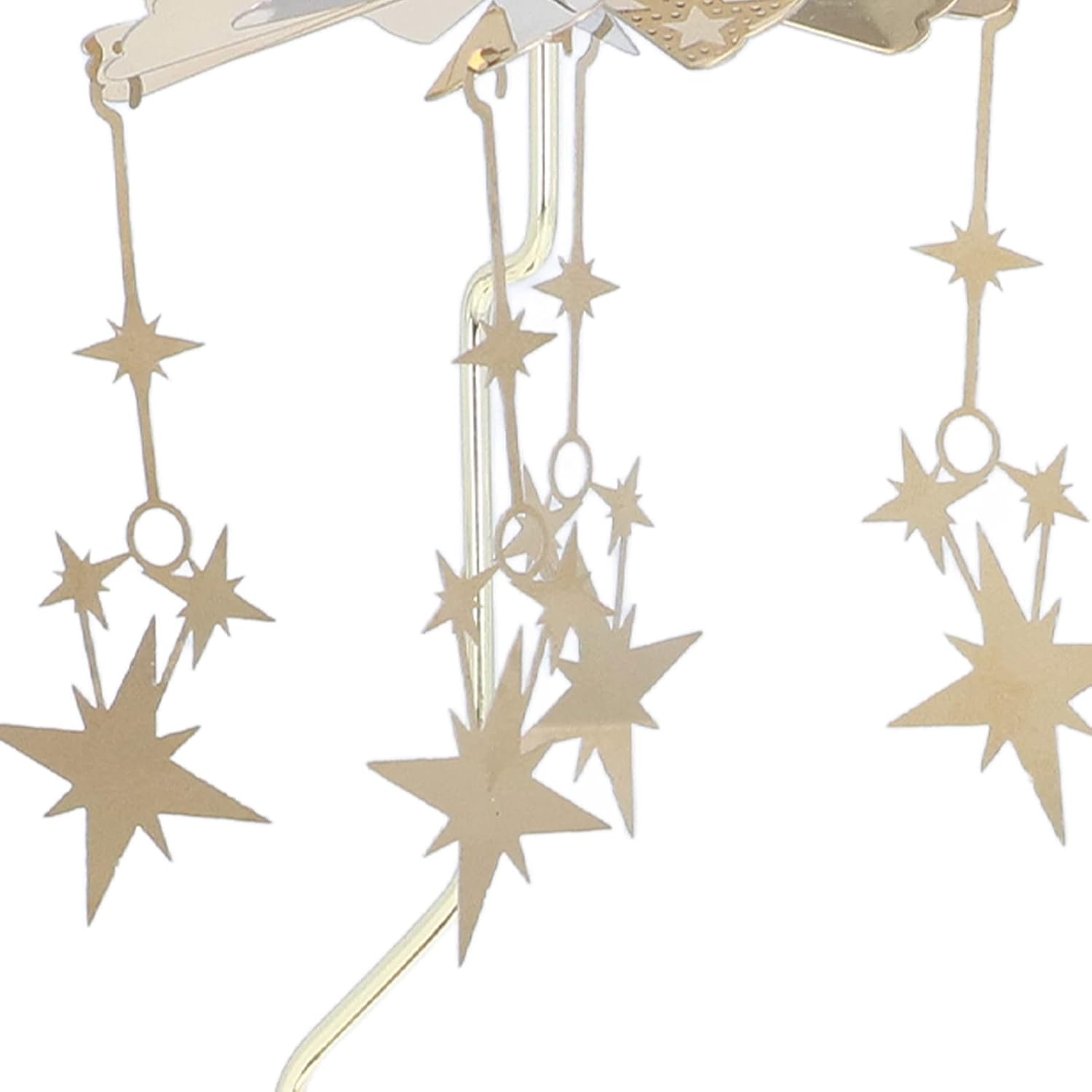 Aromatherapy Wind Chime Candle Holder, Romantic European Style Stainless Steel Rotary Candle Holder, Christmas Spinning Candle Holder Home Decor Gifts, Spinning Candleholder (Gold Star (No Candle Cup)) image number 2