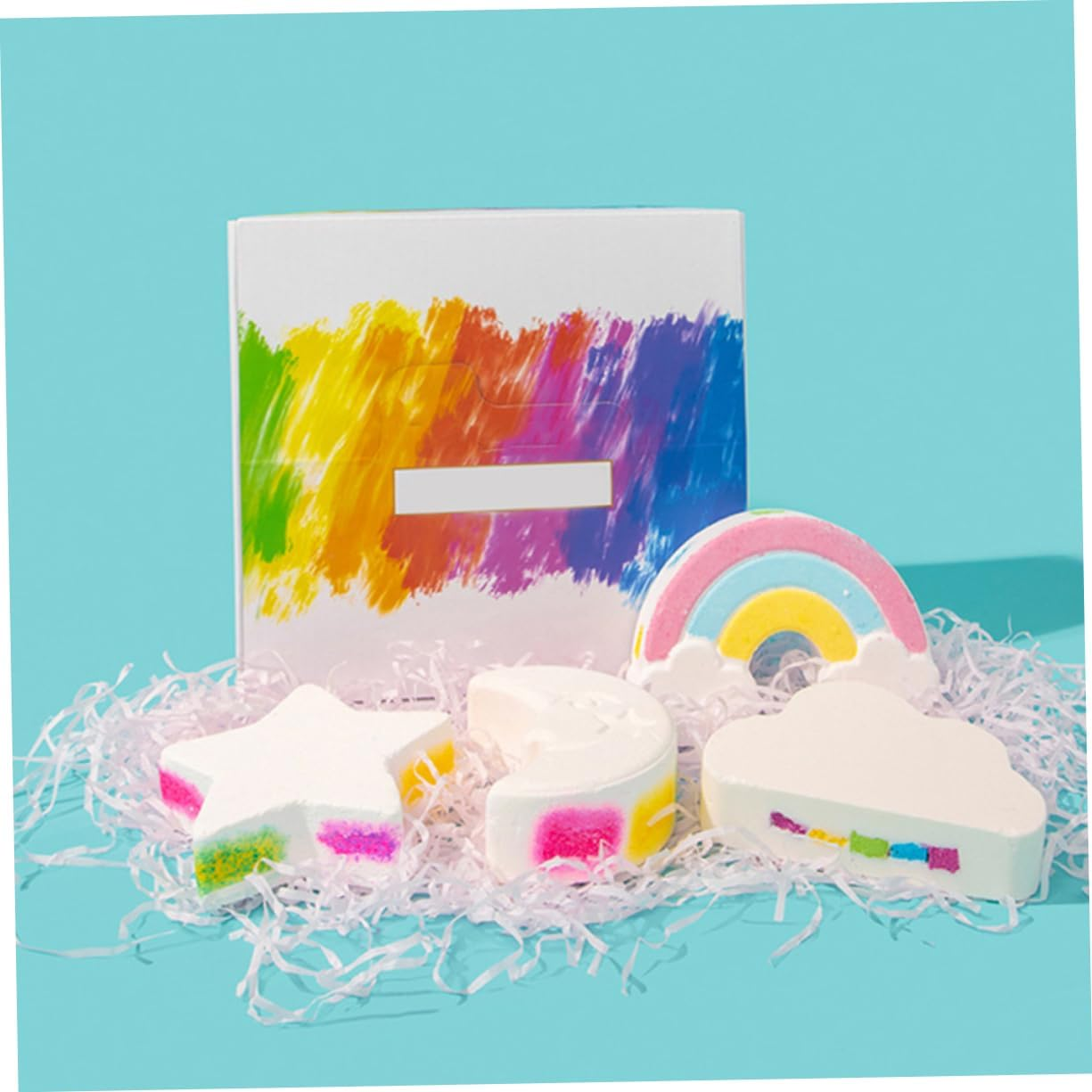 Baluue 4Pcs Rainbow Fragrant Bathing Salt for Relaxation and Skin Nourishment for Mom Friends Yourself image number 5