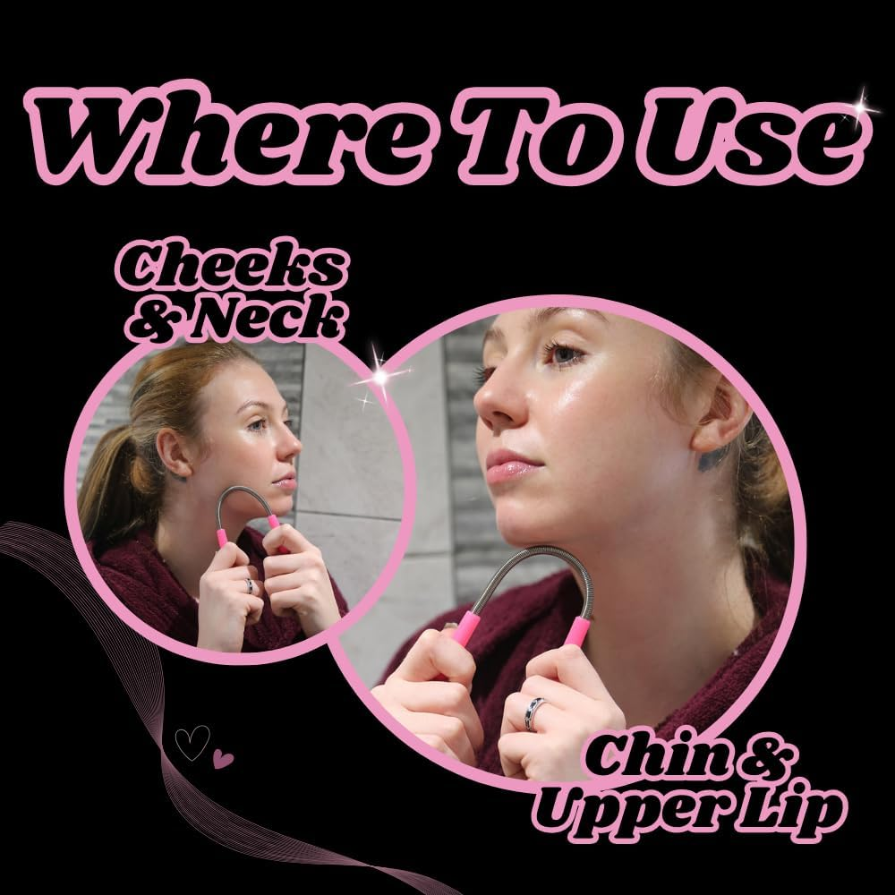 TRIXES Facial Hair Remover - Spring Epilator Tool for Quick Hair Removal - Effective Threading Alternative image number 4