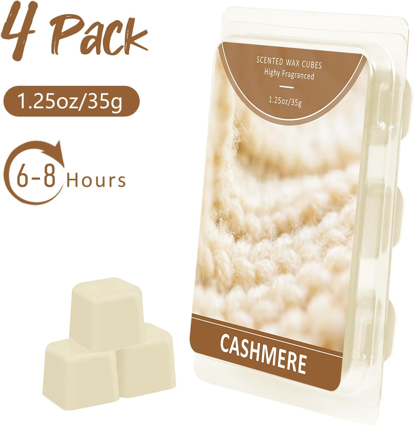 LA BELLEF&Eacute;E Wax Melts, Cashmere Scent Wax Cubes 4 Pack, Soy Wax for Candle Making,Wax Cubes, Christmas Decoration and Home Fragrance - Baby Powder image number 5