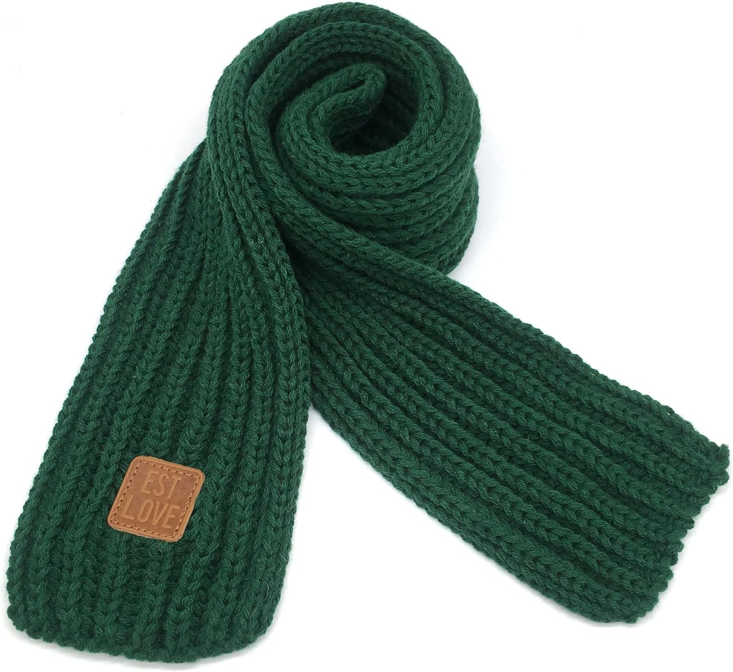 Kids Knit Scarf Winter Fashion Solid Color Toddler Baby Scarves Wrap Neck Warmer