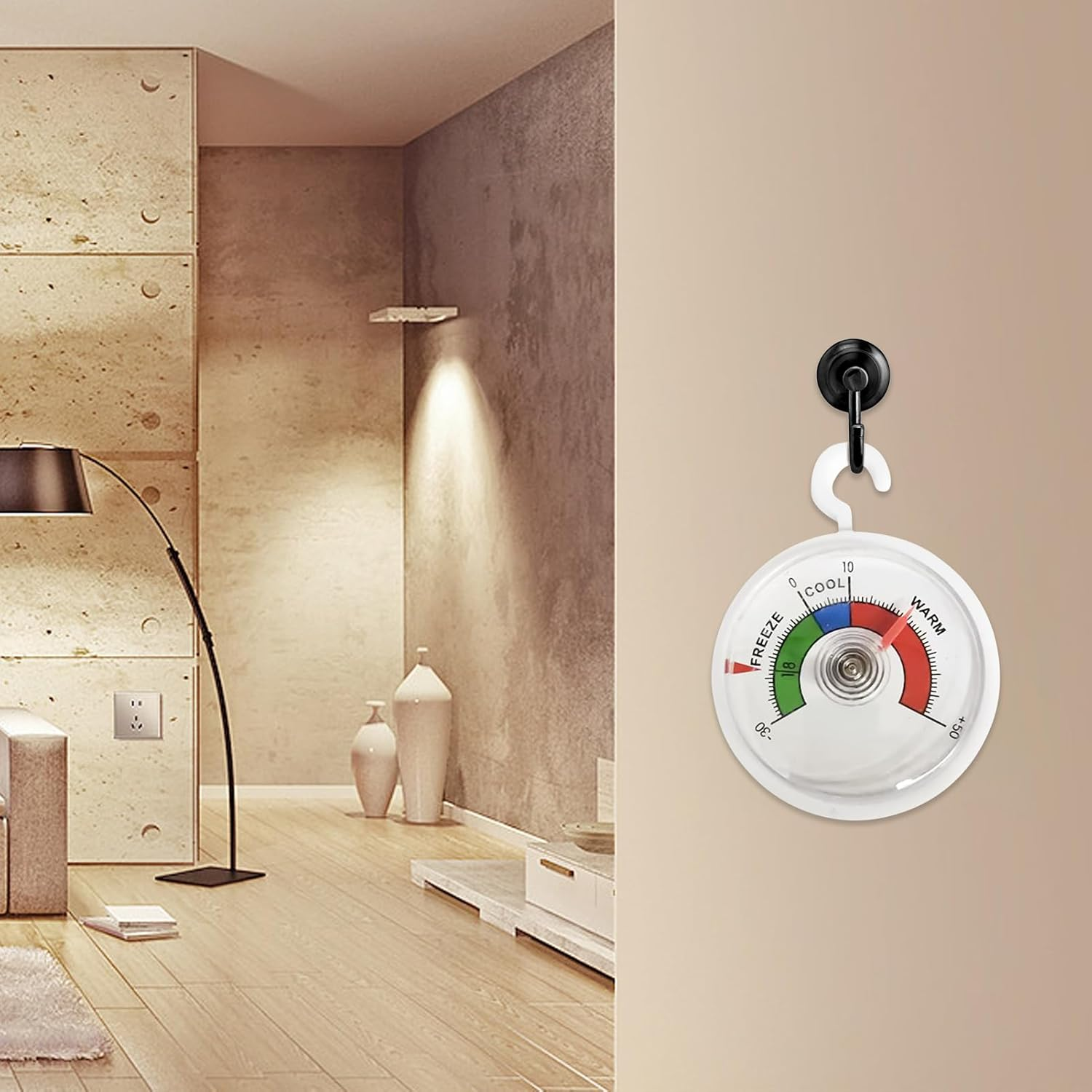 Temperature Gauge for Home | Precise Measuring Tool with Hook,Outdoor Temperature Gauge - for Patio Indoor Areas Home Office Warehouse Greenhouse