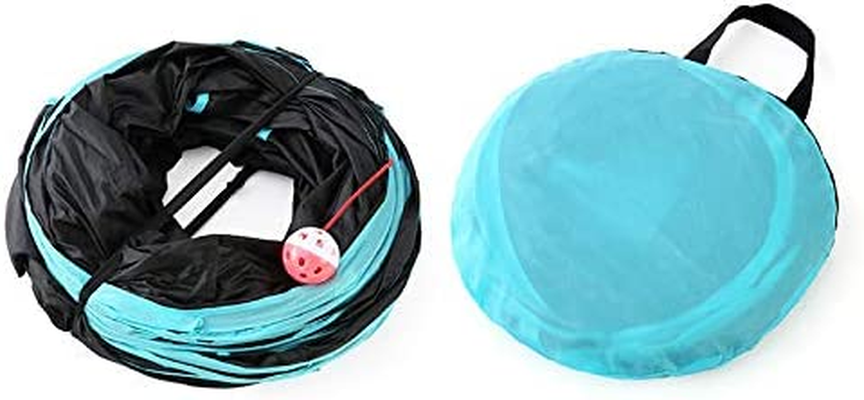 Cat Toy 4 Way Tunnels Extensible Foldable Interactive Toy Cat House with Balls for Kitten Kitty Small Animal image number 5