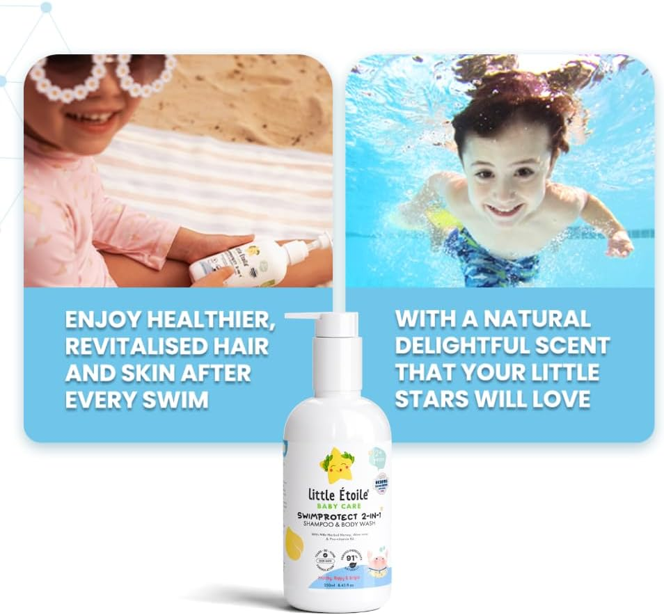 Little &Eacute;toile Baby Care Swimprotect 2-In-1 Shampoo & Body Wash, with Mbc Herbal Honey, Aloe Vera & Panthenol, Naturally Ingredients, Free from SLS & Parabens, 250Ml image number 5