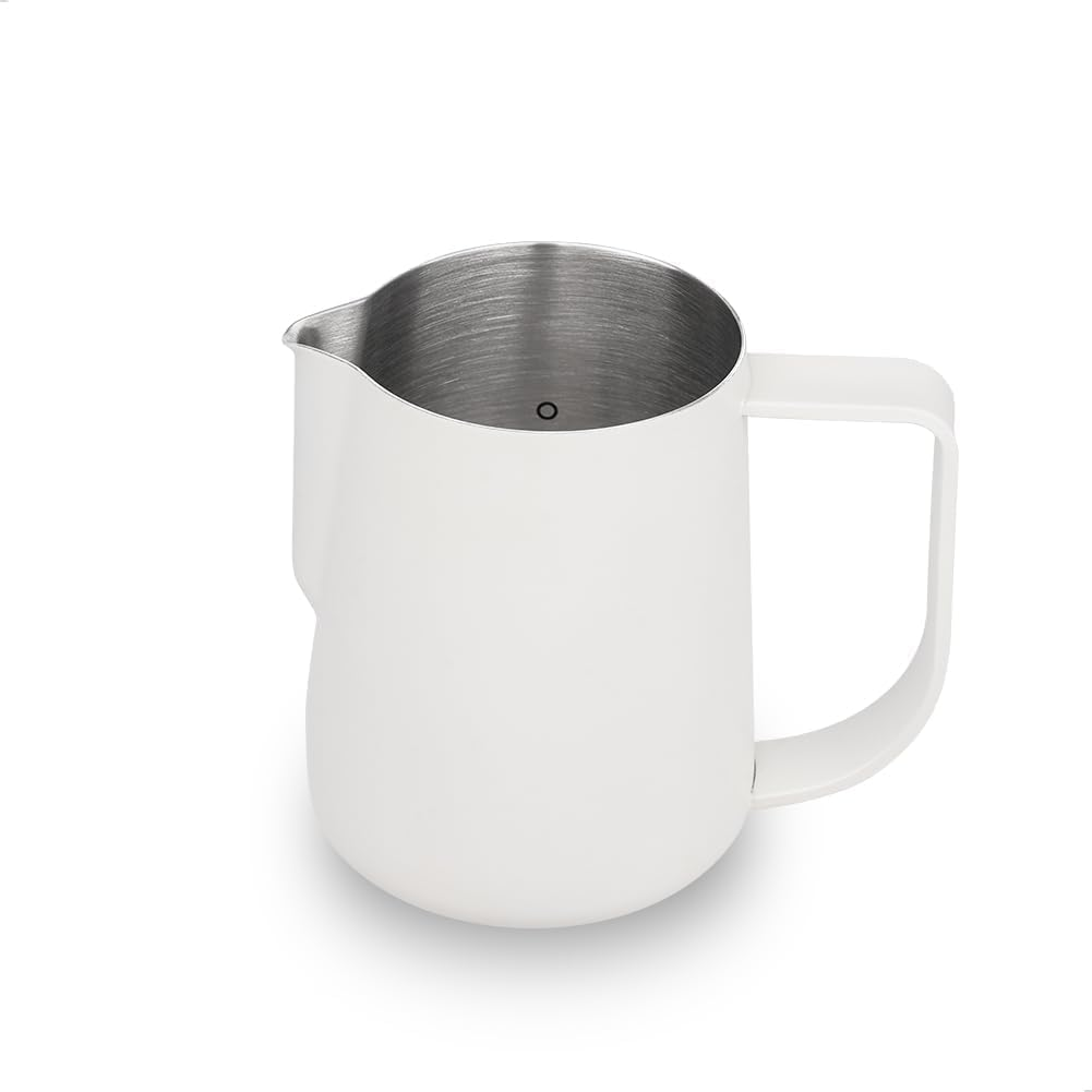 Watchget Milk Frothing Pitcher 500Ml/17Oz Stainless Steel Espresso Steaming Pitcher Milk Coffee Cappuccino Latte Art Barista Steam Pitcher Milk Frothing Jug