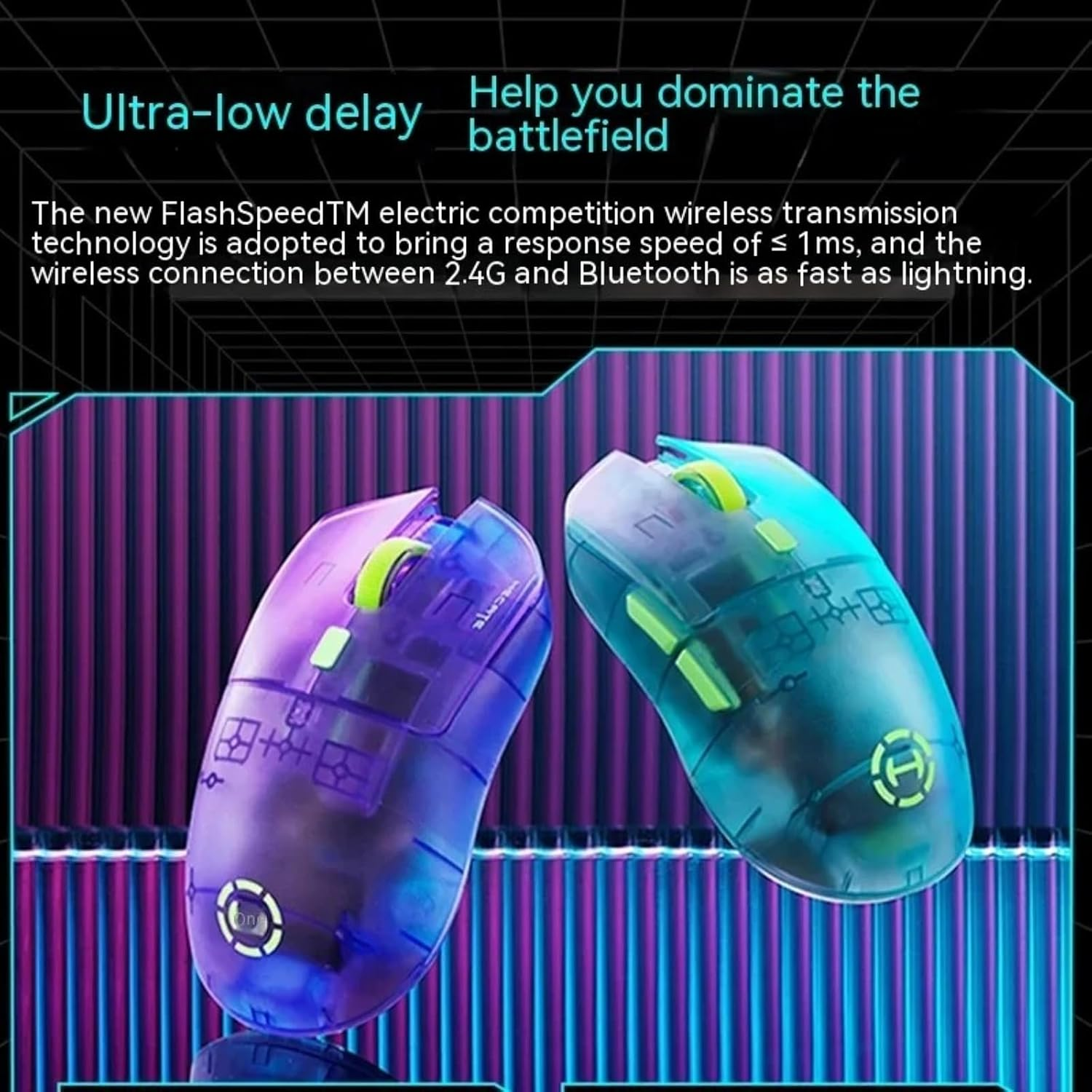 Edifier G3M PRO Wireless Gaming Mouse, Tri-Mode 2.4G/Usb-C/Bluetooth/26000 DPI, Rechargeable Computer Mouse for Laptop PC Mac, Transparent Green image number 5