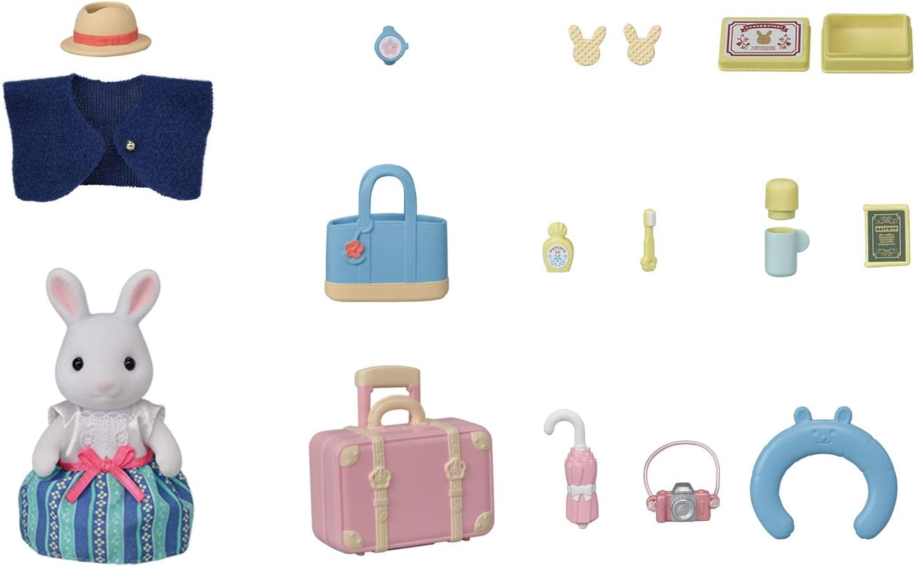 Sylvanian Families - Weekend Travel Set -Snow Rabbit Mother image number 3