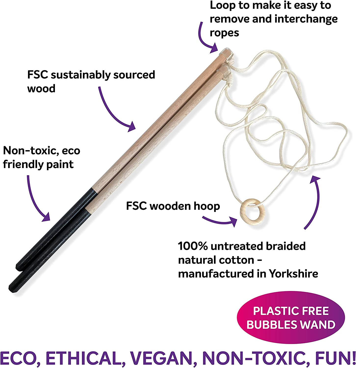 Dr Zigs Eco Giant Bubble Kit - Jumbo Set - Sustainable Wands and Professional Grade Solution, Outdoor, Garden Fun Toy.