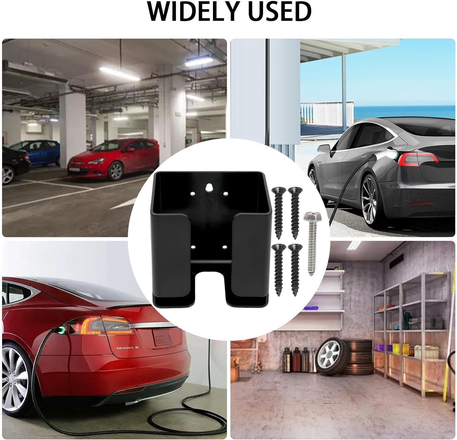 Vehicle Plug Holster Wall Mount Charger Holder Charging Holder Box Charging Supplies for Electric Vehicle Control Box Holder EV Charger Cable Box with Screws EV Charging Supplies for Electric Vehicle image number 6