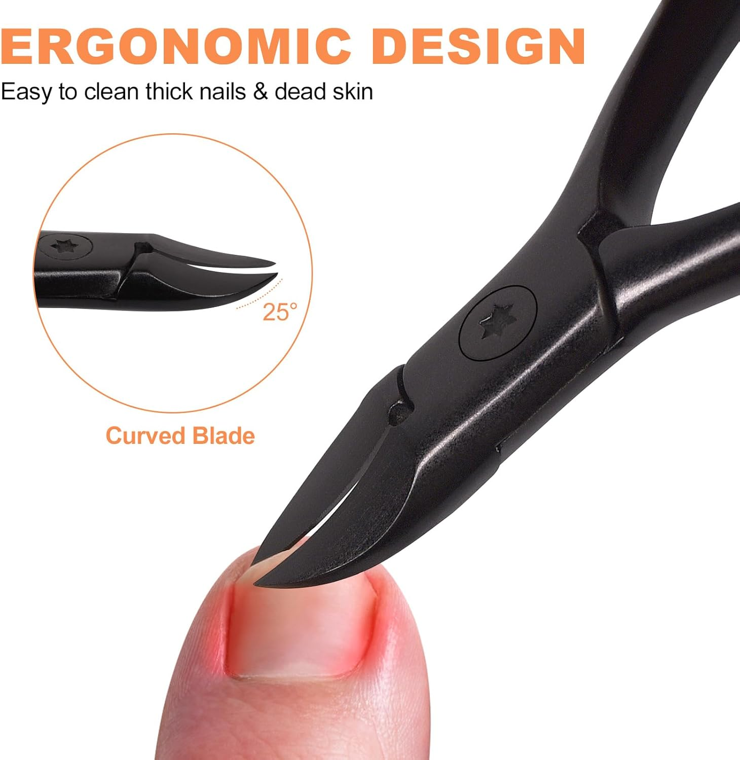 THRAU Toe Nail Clipper for Ingrown or Thick Toenails, Nail Cutter Podiatrist Toenail Trimmer for Manicure, Pedicure image number 3