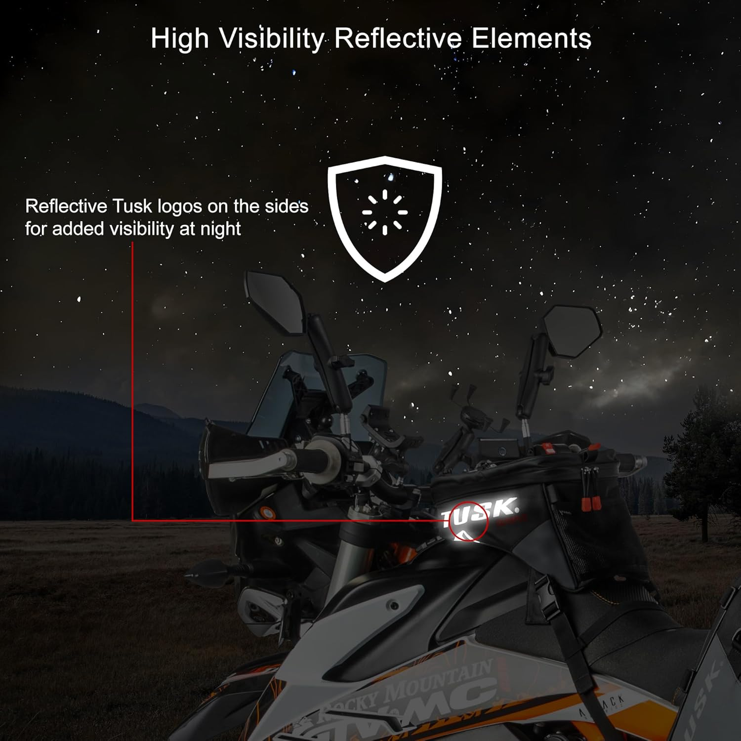 Tusk Olympus Tank Bag Small Black/Tan image number 5