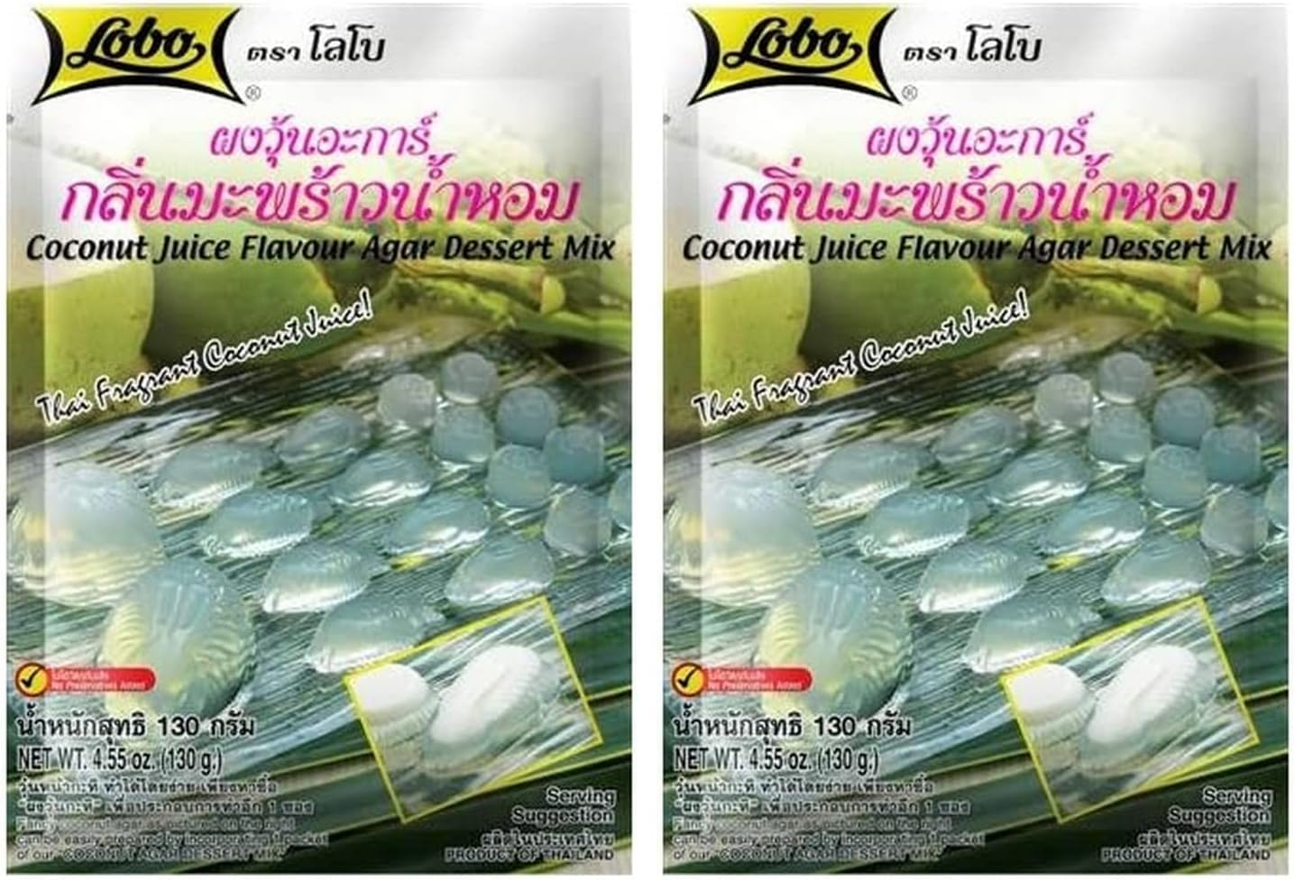 Lobo Coconut Juice Flavour Agar Dessert Mix 130 G