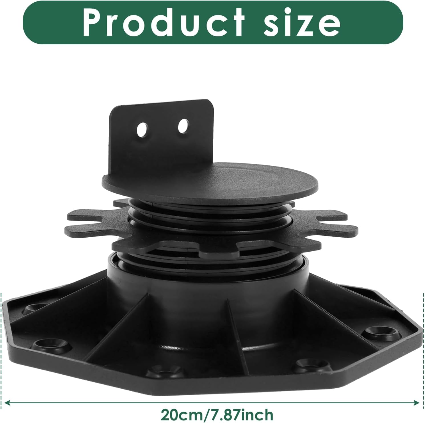 5Pcs Deck Support Pedestals Height Adjustable, Pedestal Paver Supports, Sturdy Deck Support Pedestals Low Profile Mini Deck Support for Wood Wpc Aluminum image number 5