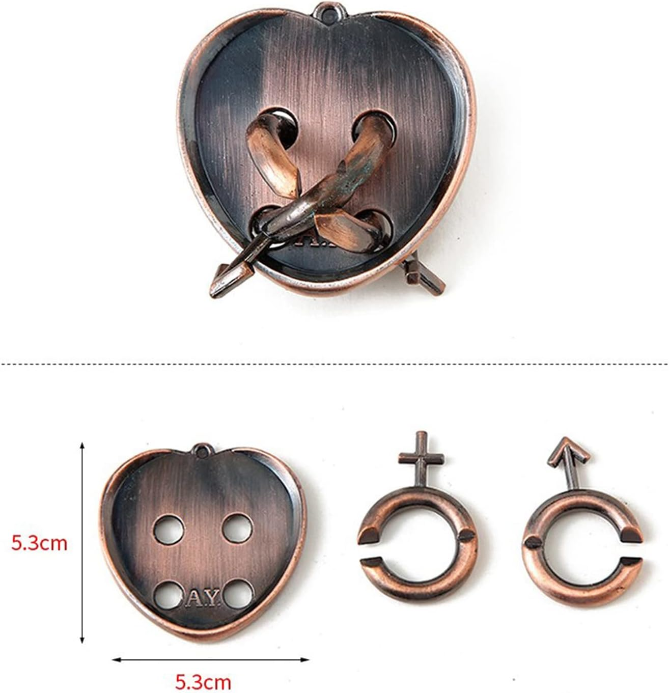 Roseflower 15 Pcs IQ Test Puzzle Brain Teaser Metal Wire Puzzles Mind Game Educational Toys Disentanglement Unlock Interlock Game Magics Trick Toy for Party Favor Kids Adults Challenge Interlock Game - 2 image number 2