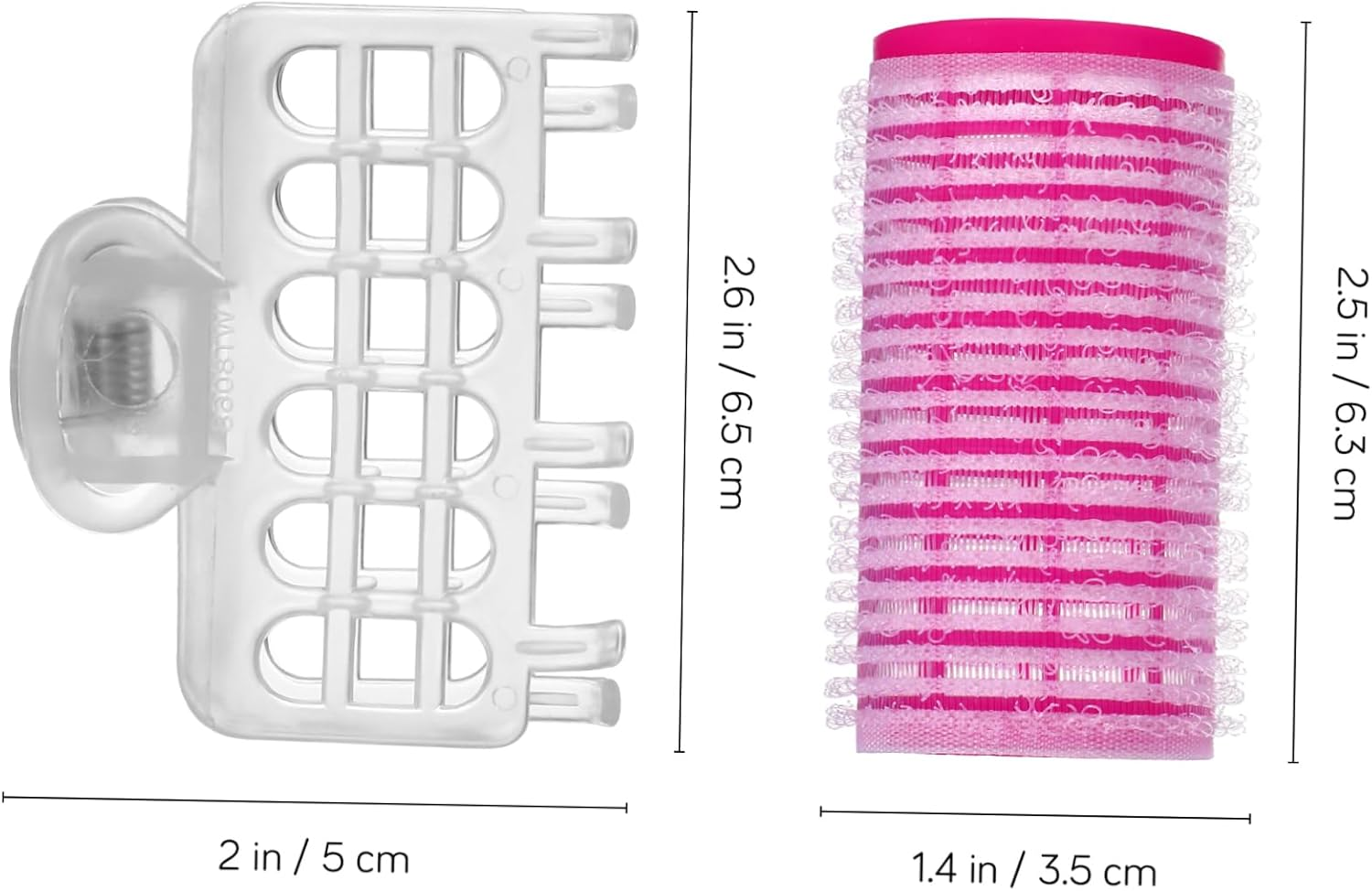 3Pcs Self Grip Hair Rollers Salon Hairdressing Curlers Plastic Hair Roller Tools with Clips DIY Styling image number 5