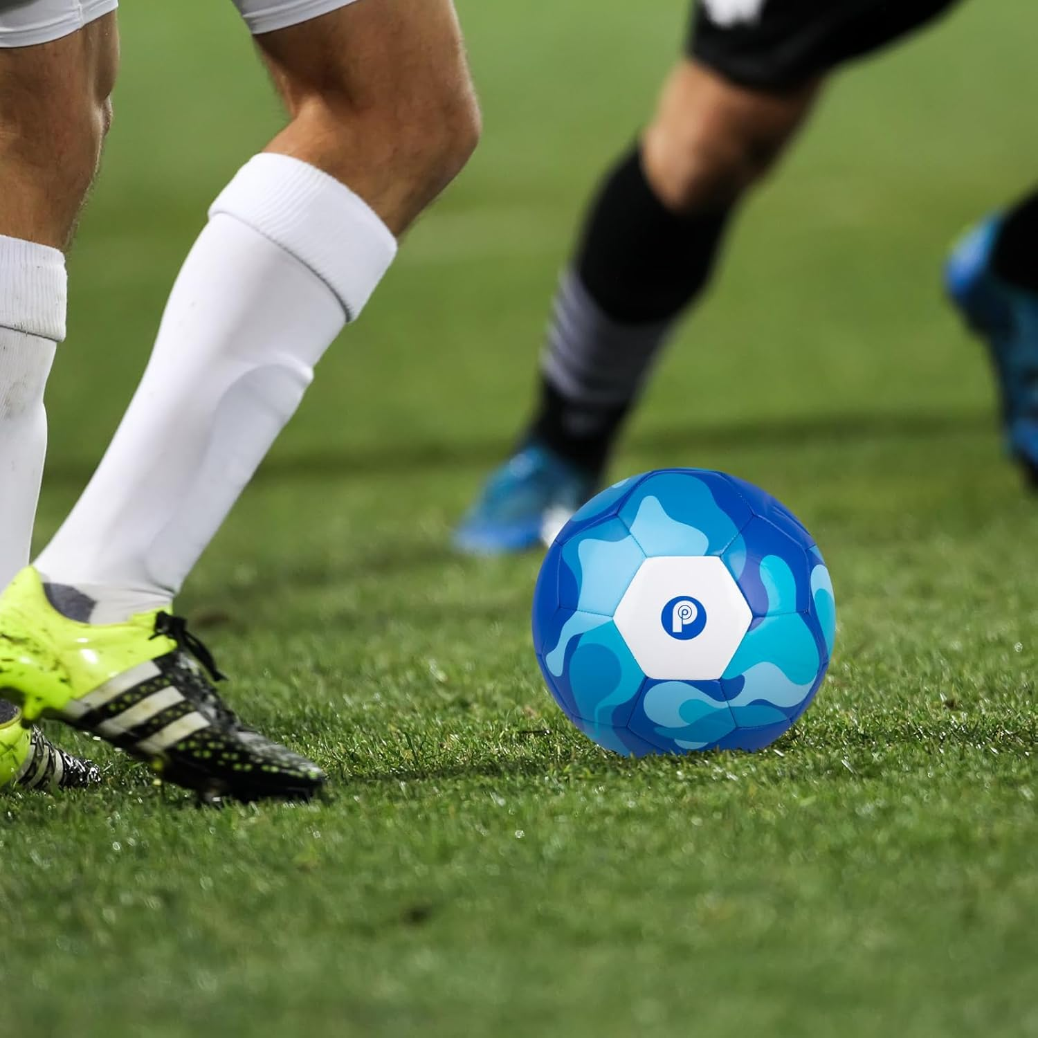 Size 5 Soccer Ball, Tri-Color Soccer Ball for Youth and Adult, Girls Boys Soccer Balls for Indoor Outdoor Sports Match Training Practice