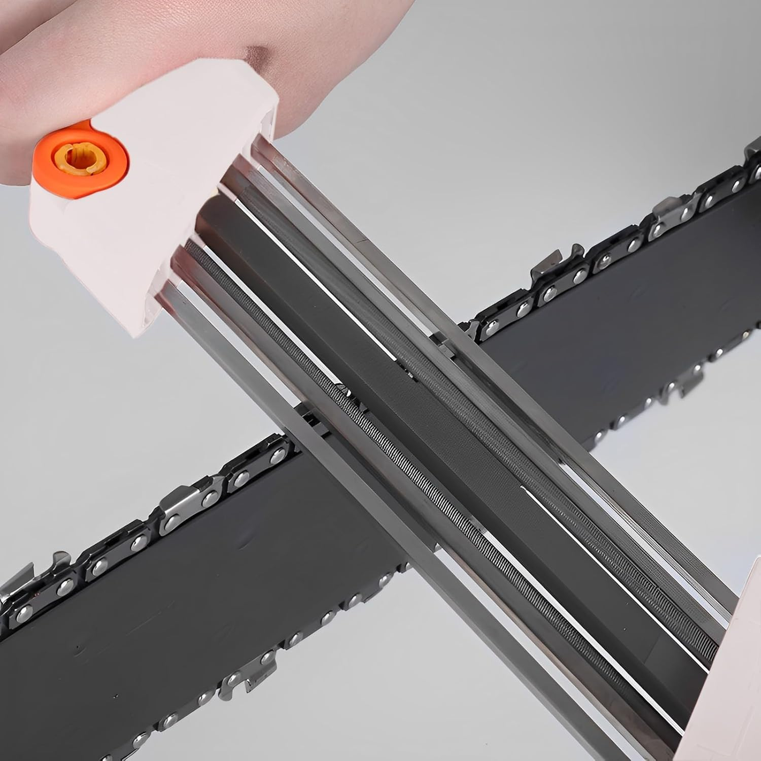 Chainsaw Sharpener 2 in 1 Design, Easy File Chain Saw Sharpener Tool for 0.325'' Pitch - 3/16" (4.8Mm) File Diameter Sharpening Tool image number 2