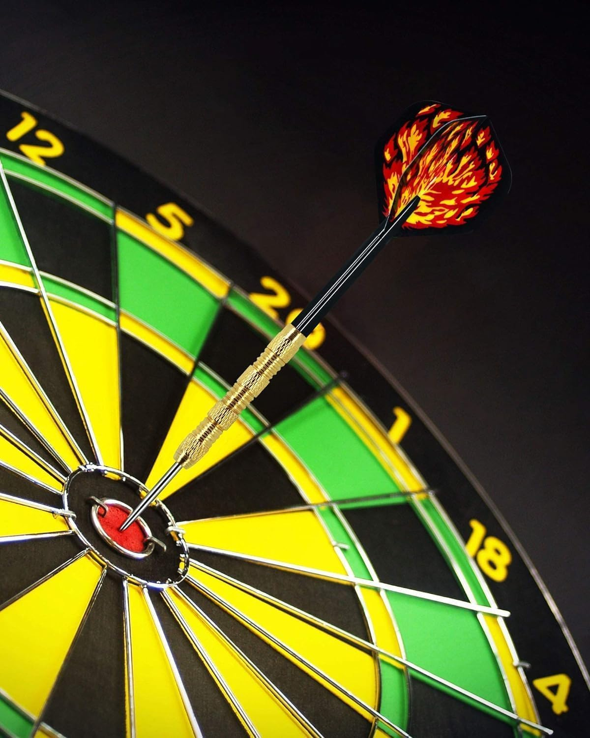 18 Pack Steel Tip Darts, Professional Darts Metal Tip Set with Aluminum Shafts, Standard Flights, Rubber O'Rings and Extra Dart Sharpener image number 6