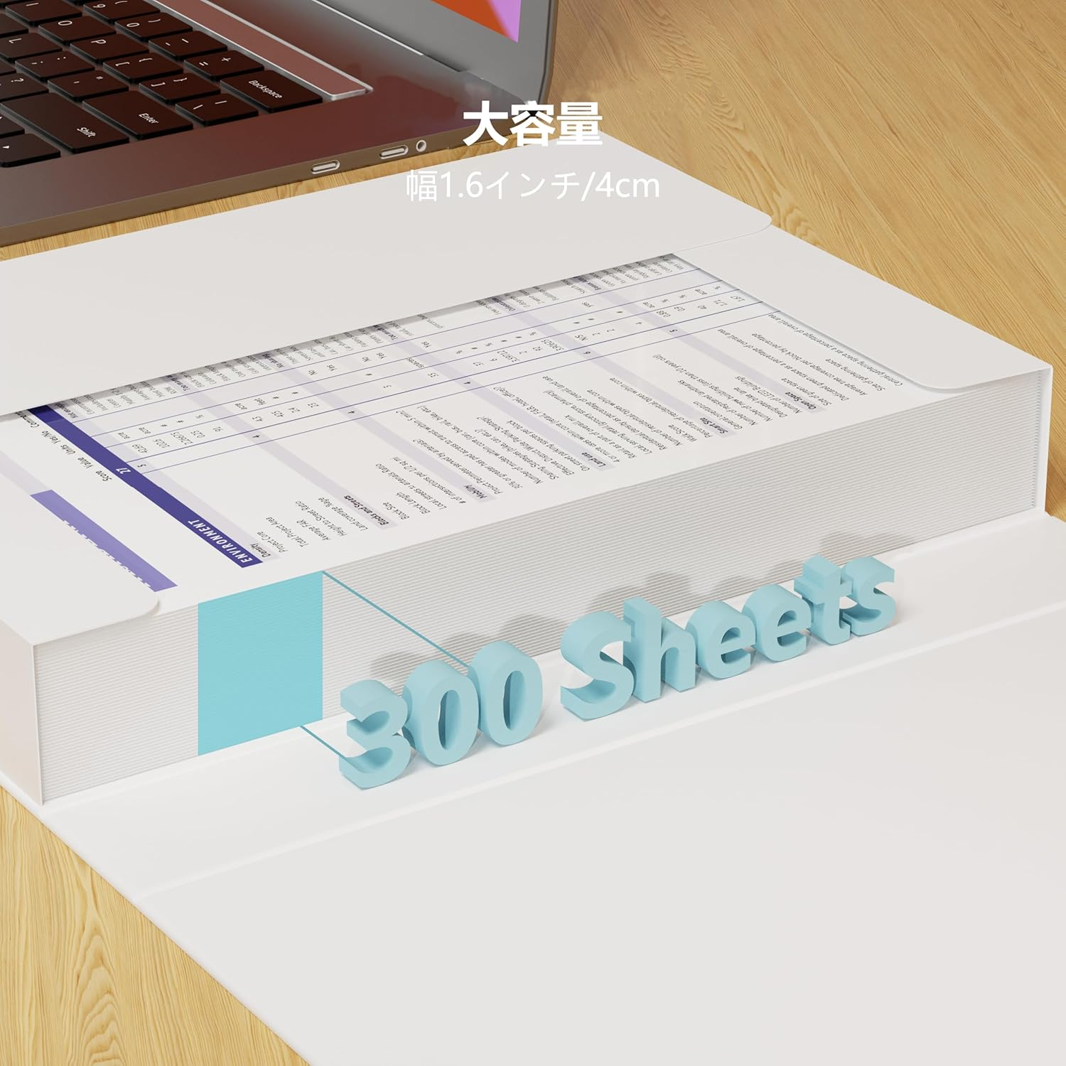 Jiawei File Case (Set of 3), Document Organizer. A4 Files, Black 9.5 X 1.8 X 12.7 Inches Document Case, 300 Sheet Capacity image number 4