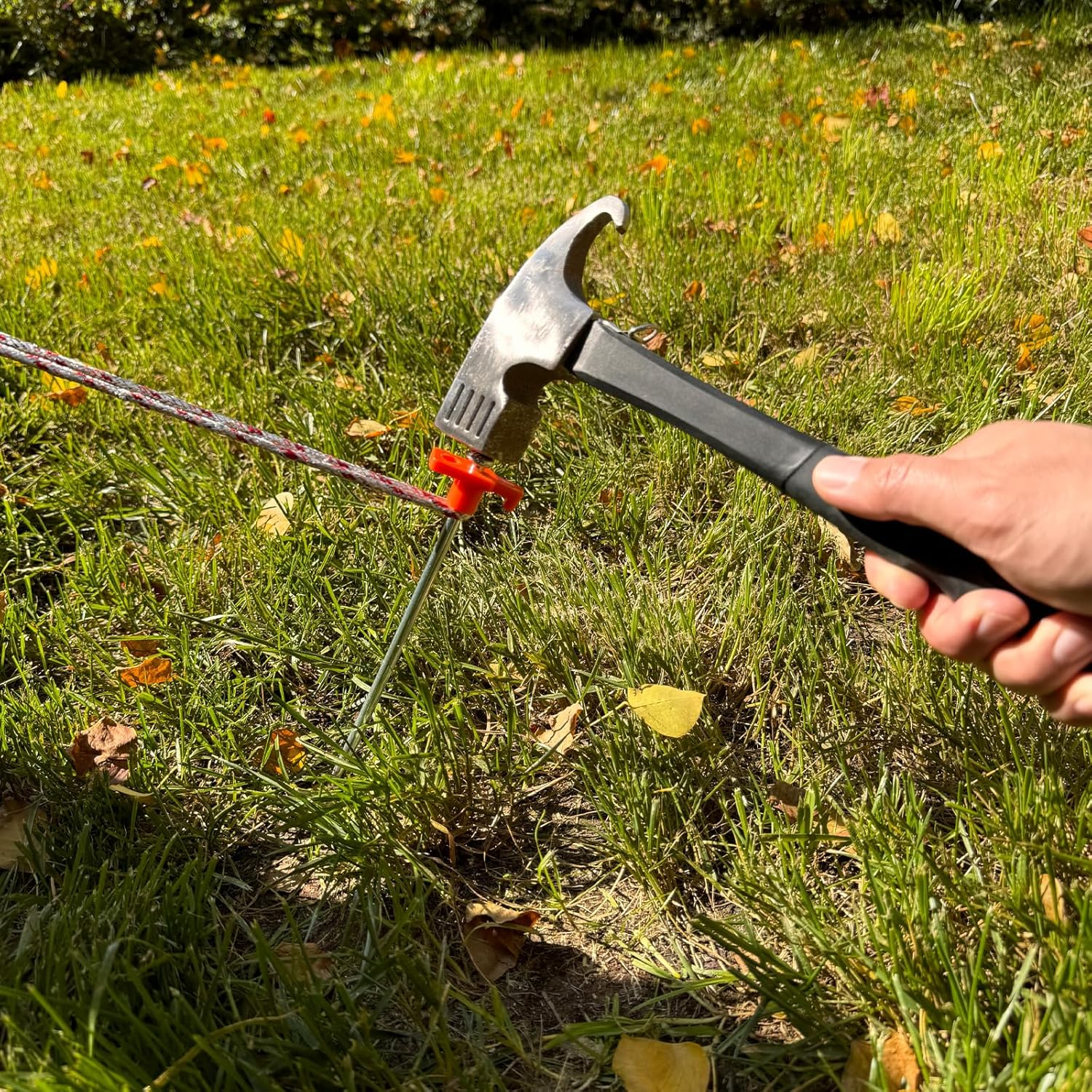 20 Pcs 25Cm Tent Pegs Heavy Duty Ground Stake for Camping, Galvanized Non-Rust Metal Tent Spikes Yard Stakes for Outdoor Canopy Garden Hiking -Orange image number 6