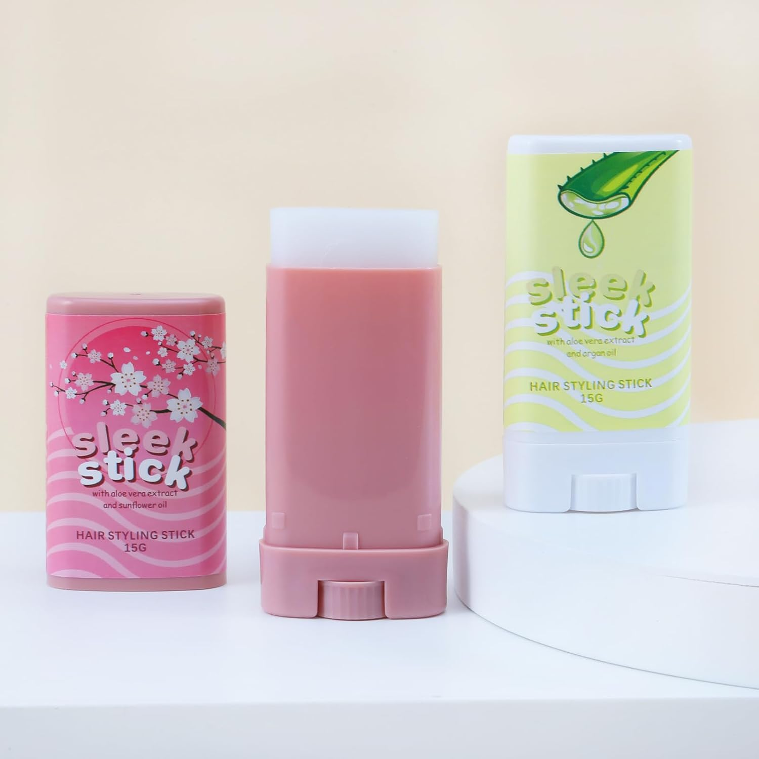 Boobeen Hair Wax Stick, Slick Stick Gel Non-Greasy, Tamer for Flyaways, Edge and Wigs, Temporary Styling Product, Strong Hold image number 4