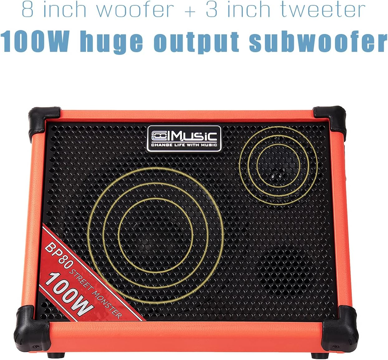 Coolmusic BP80 100 W Outdoor Bluetooth Speaker with Rechargeable Battery, Aux Input, 48V Fantasy Power Supply Supports Dynamic Microphone, Supports Mobile Phone Live Broadcast and Internal Recording image number 6