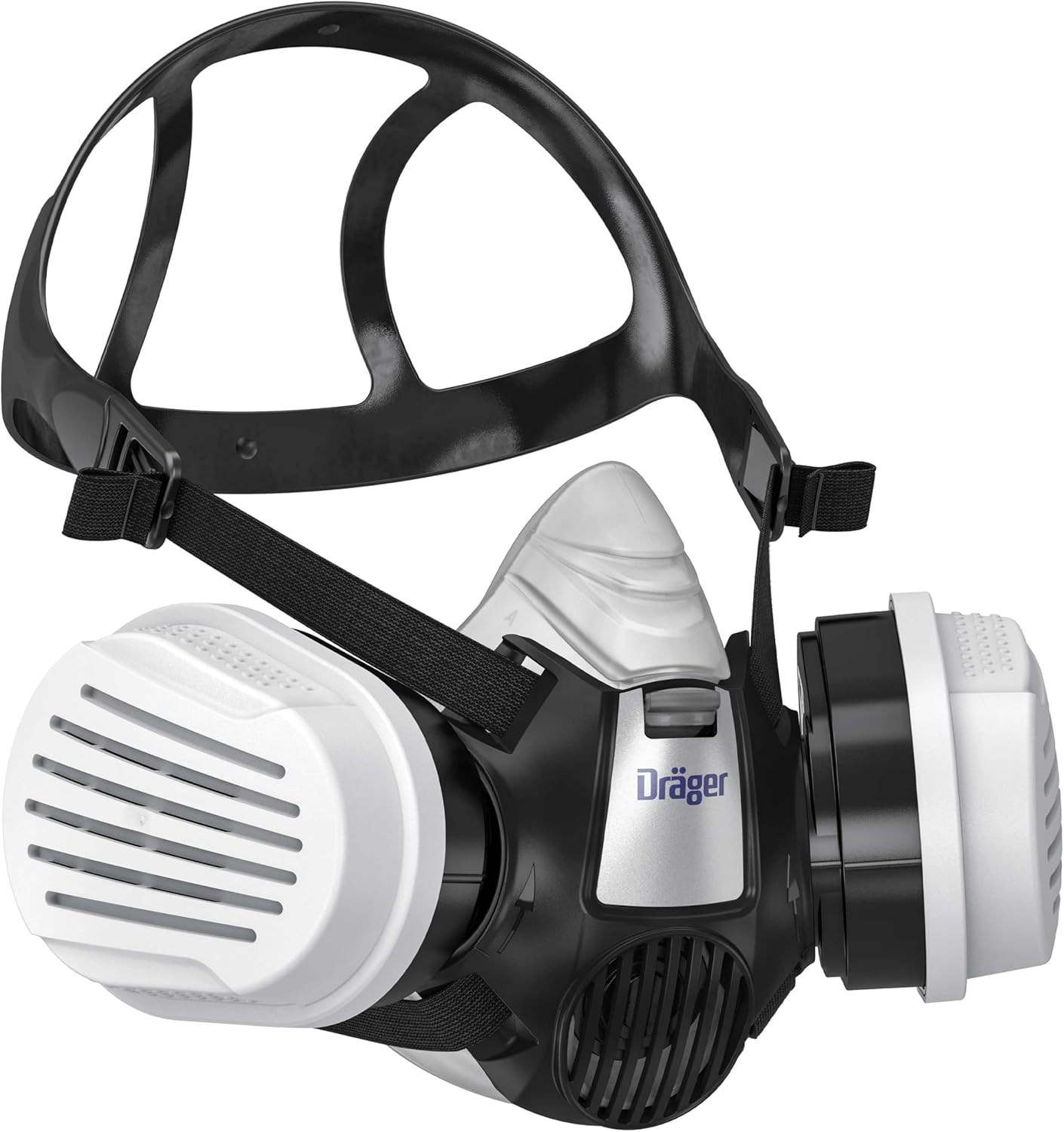 Dr&auml;ger X-Plore 3300 Chemical Half Mask Respirator Set with 2X ABEK1 Hg P3 RD Filters for Chemical Work, Toxic Gas & Organic Vapours image number 4