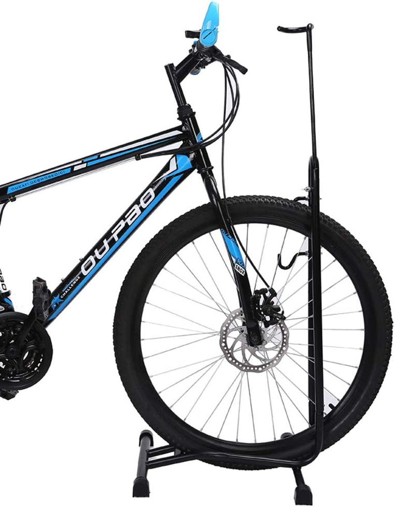 Horizontal and Vertical Bike Rack Floor Packing Stand, Solid Steel Construction, Non-Slip Feet, Space Saving Design for Living Room, Bedroom, Garage, Size-Large