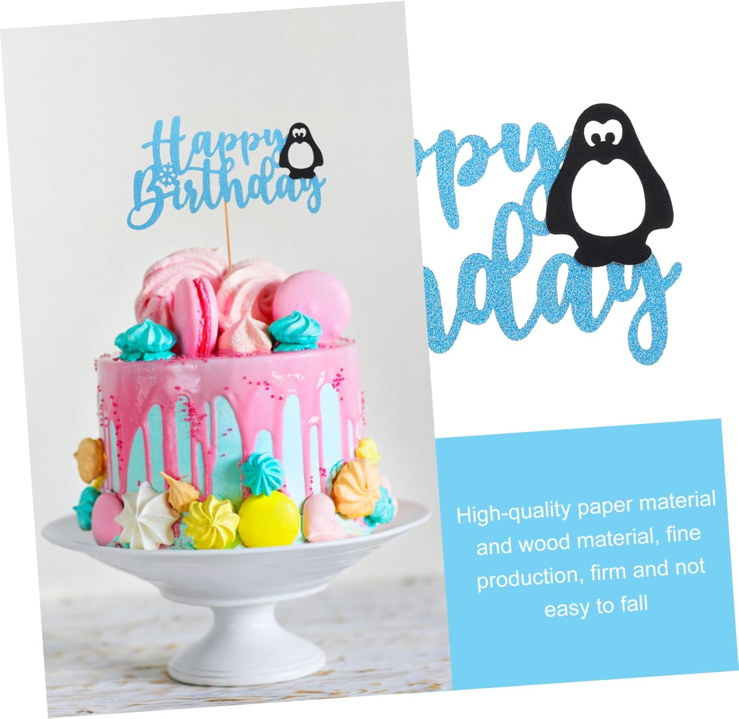 Add Style to Your Party 2Pcs Cake Picks Photo Props and Dessert Toppers image number 5