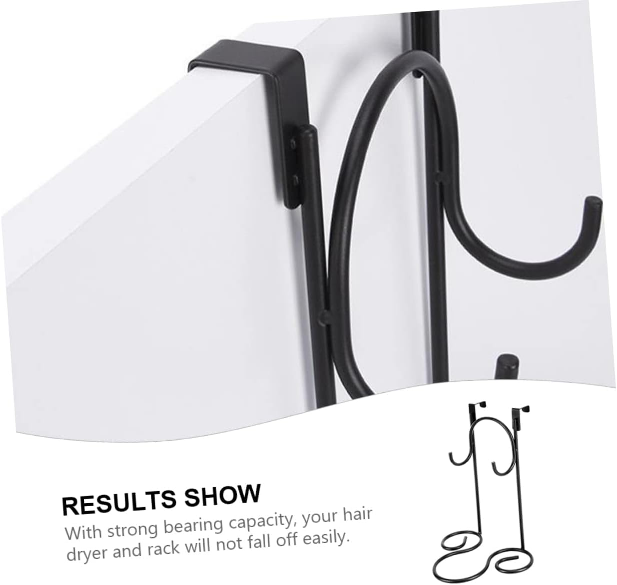 Strong Capacity Hair Dryer Rack Wall Mount Holder Bathroom Accessory Door Hanger Stylish