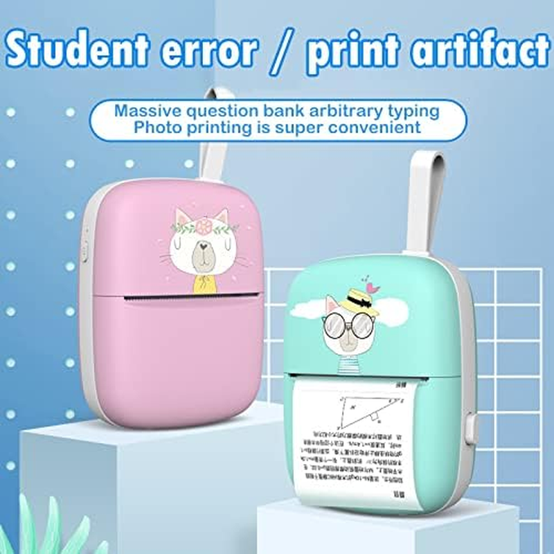 Mini Thermal Printer, Portable Wireless Smart Printer Bluetooth-Compactible Durable Wireless Label Memo Receipt Paper Printer Office Supply for Home/703 (Size : Blue) image number 6